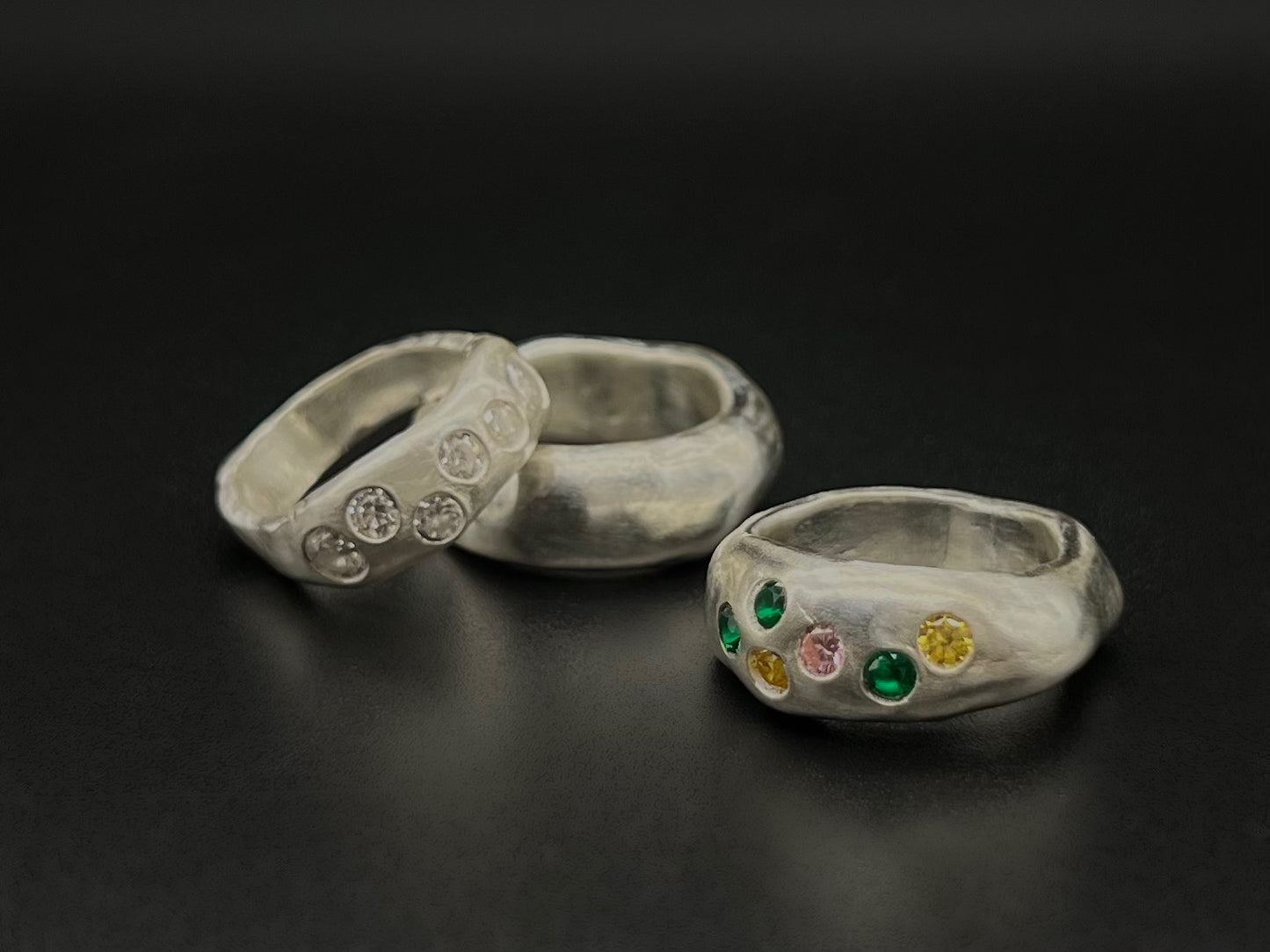 Silver original 3set ring