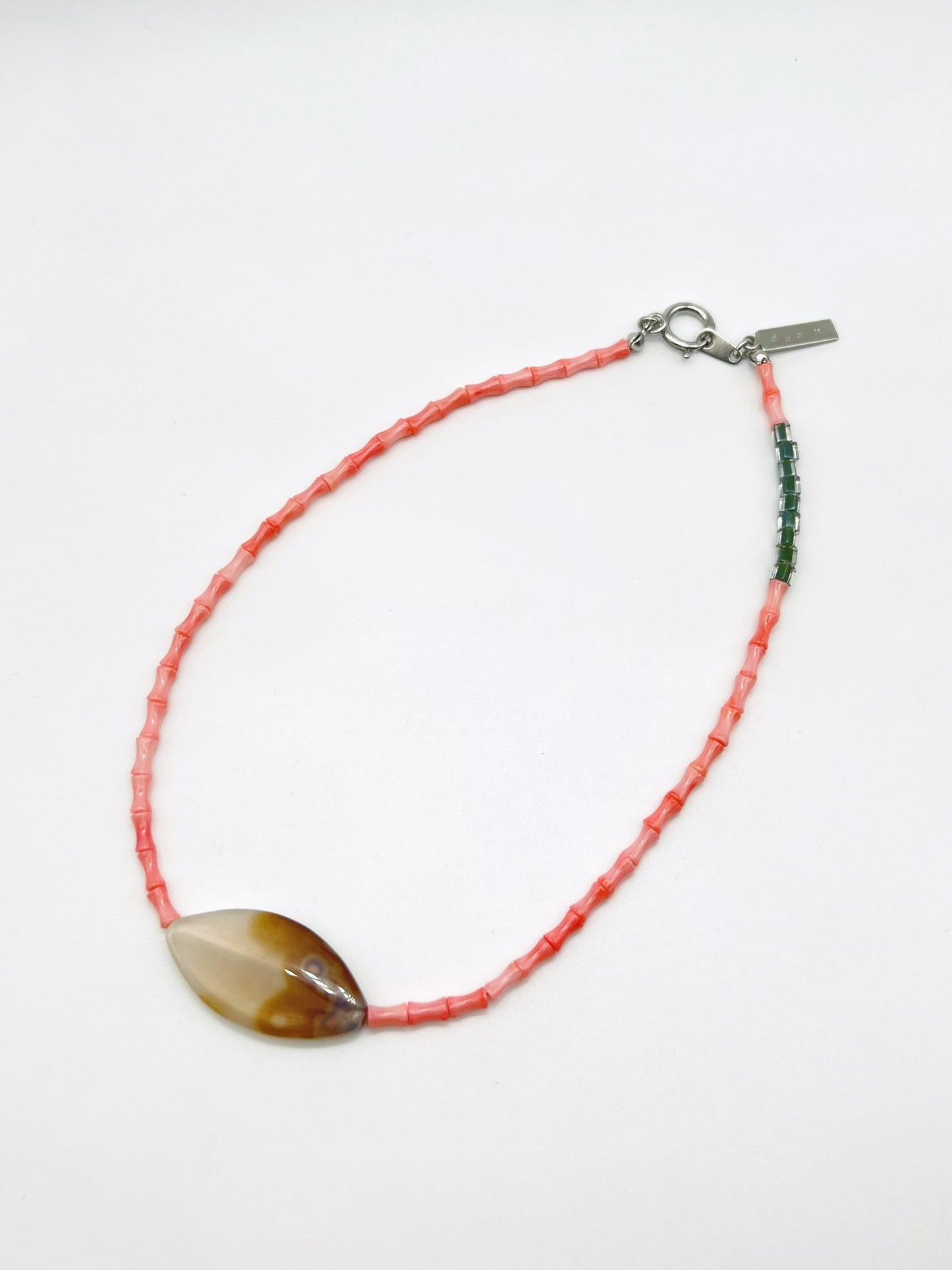 Coral motif necklace - Pink