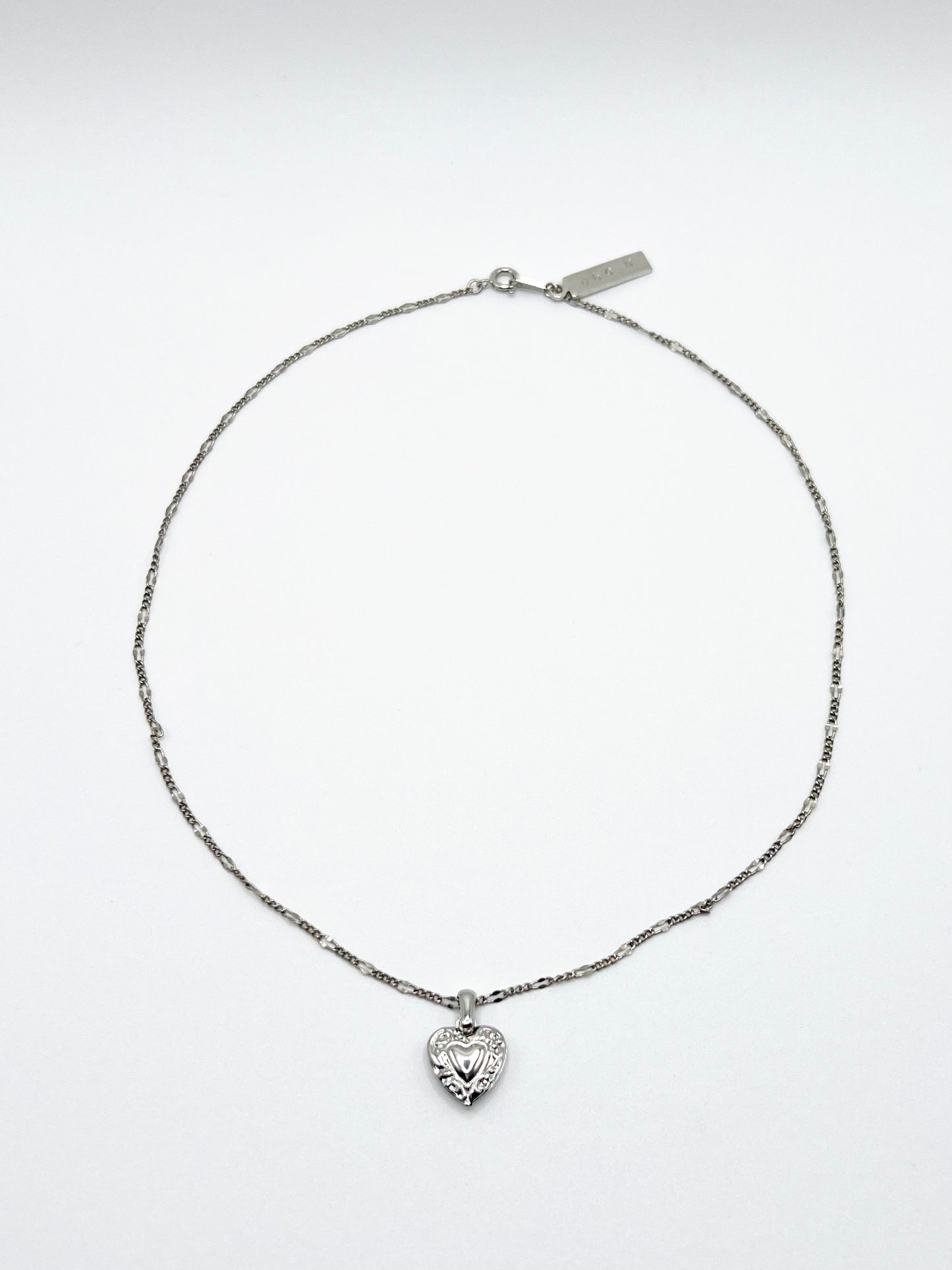 NW heart motif necklace - Silver