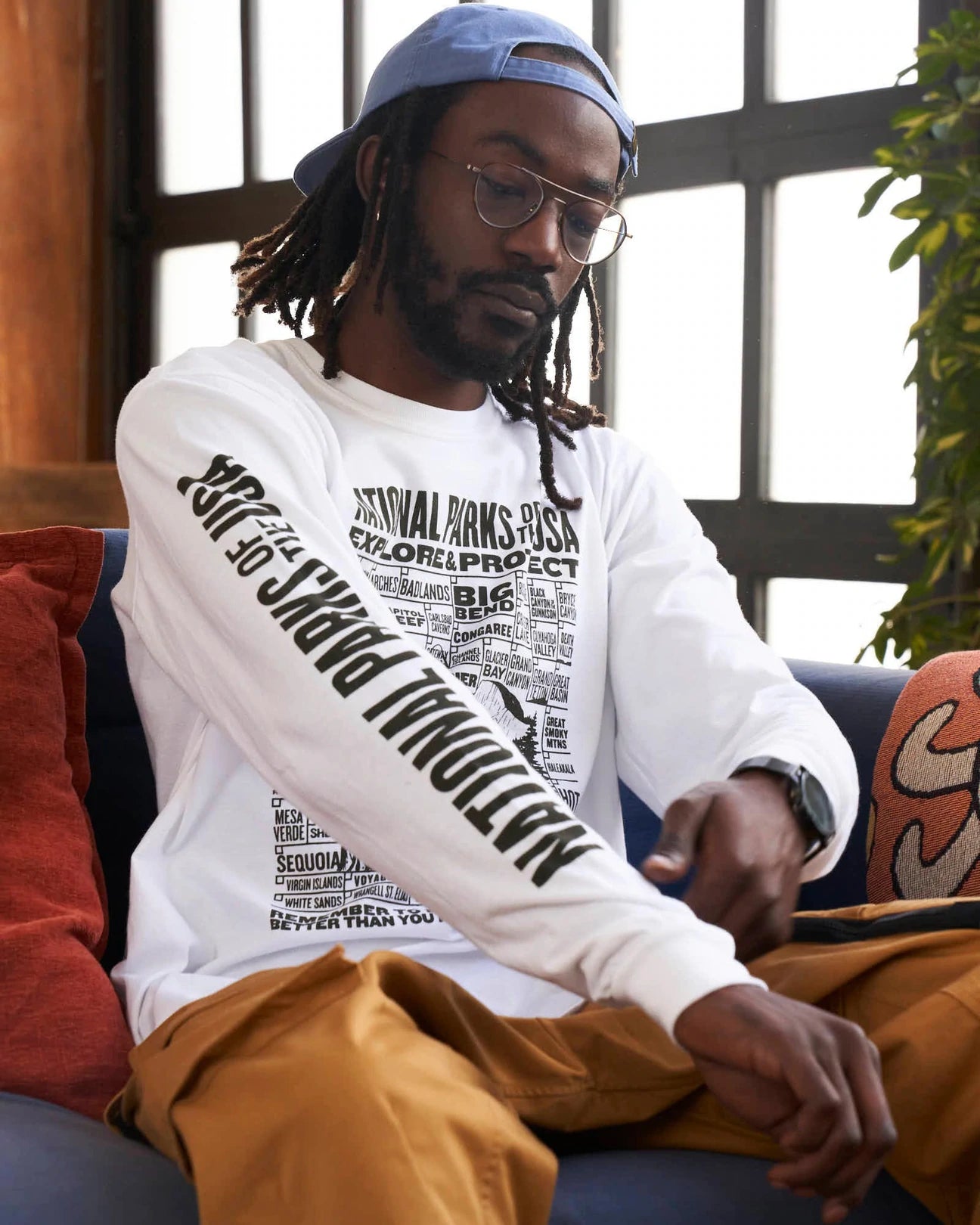 PARKS PROJECT National Parks of The USA Checklist Long Sleeve Tee |AP002002