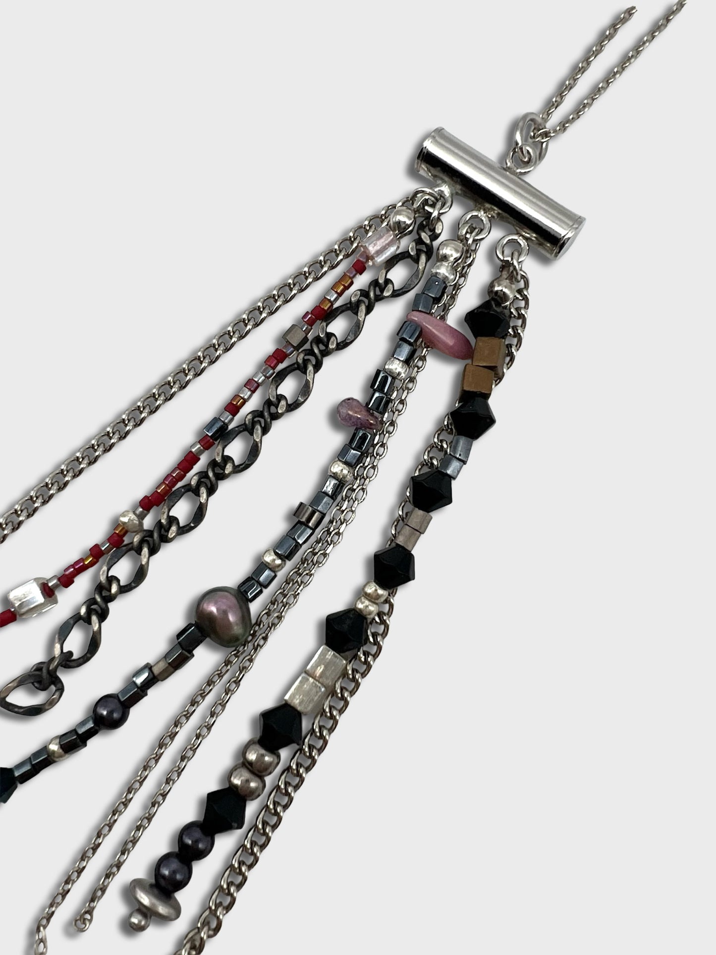 Multi charm long necklace