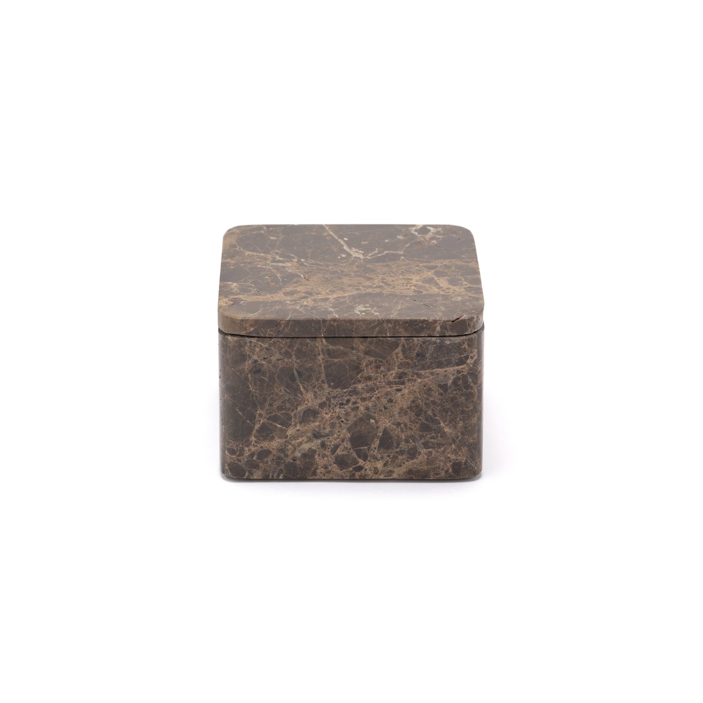 MARBLE SQUARE TRINKET BOX - Emperador dark