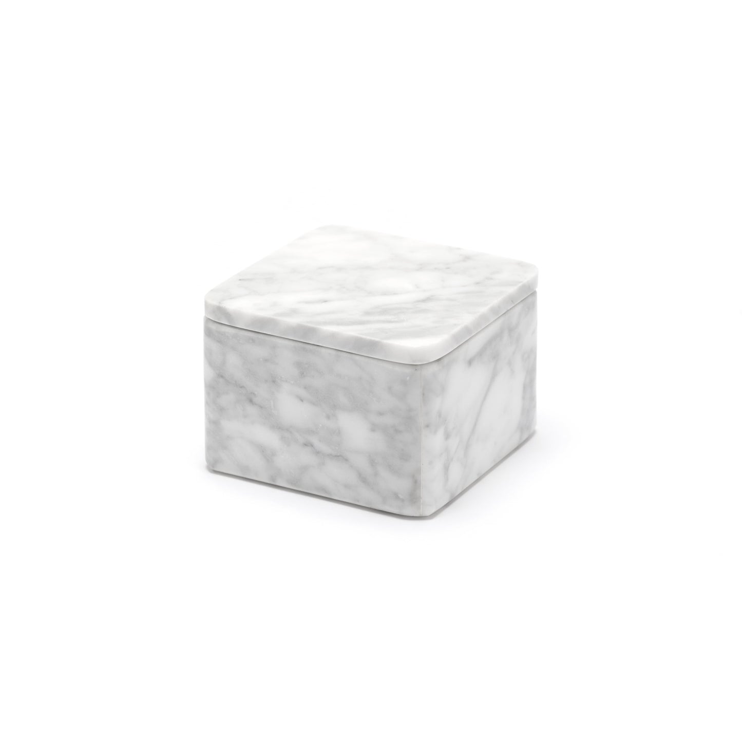 MARBLE SQUARE TRINKET BOX - Bianco Carrara