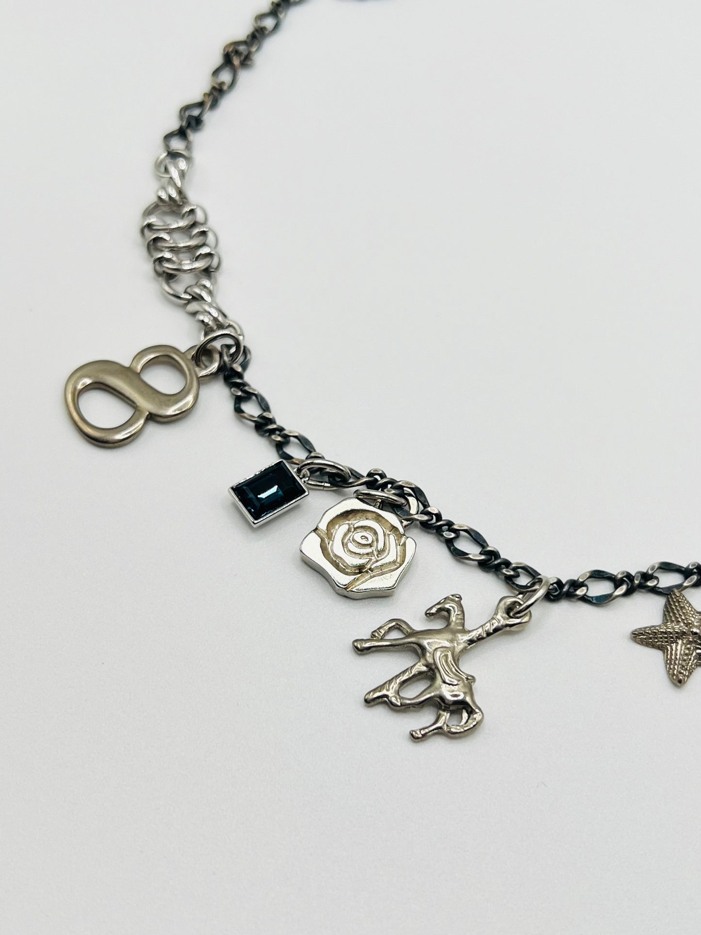 Chain charm necklace - B
