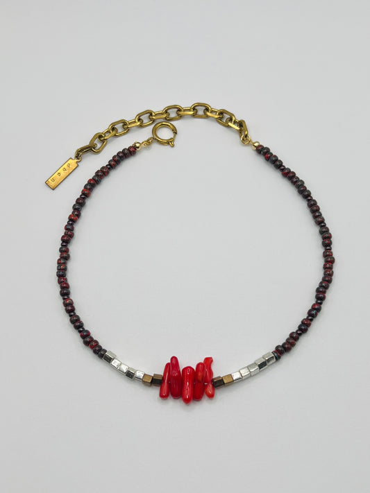 Coral necklace - Red