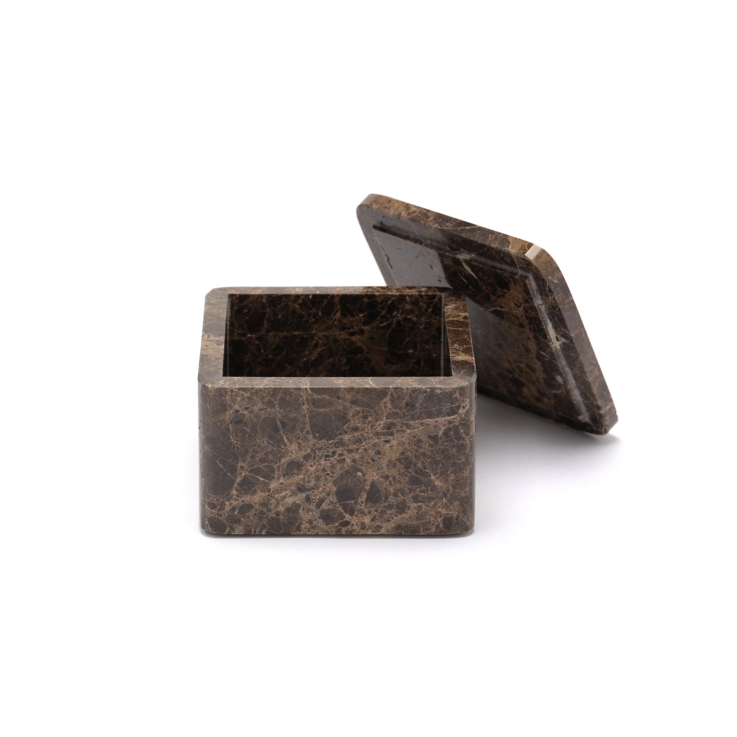 MARBLE SQUARE TRINKET BOX - Emperador dark