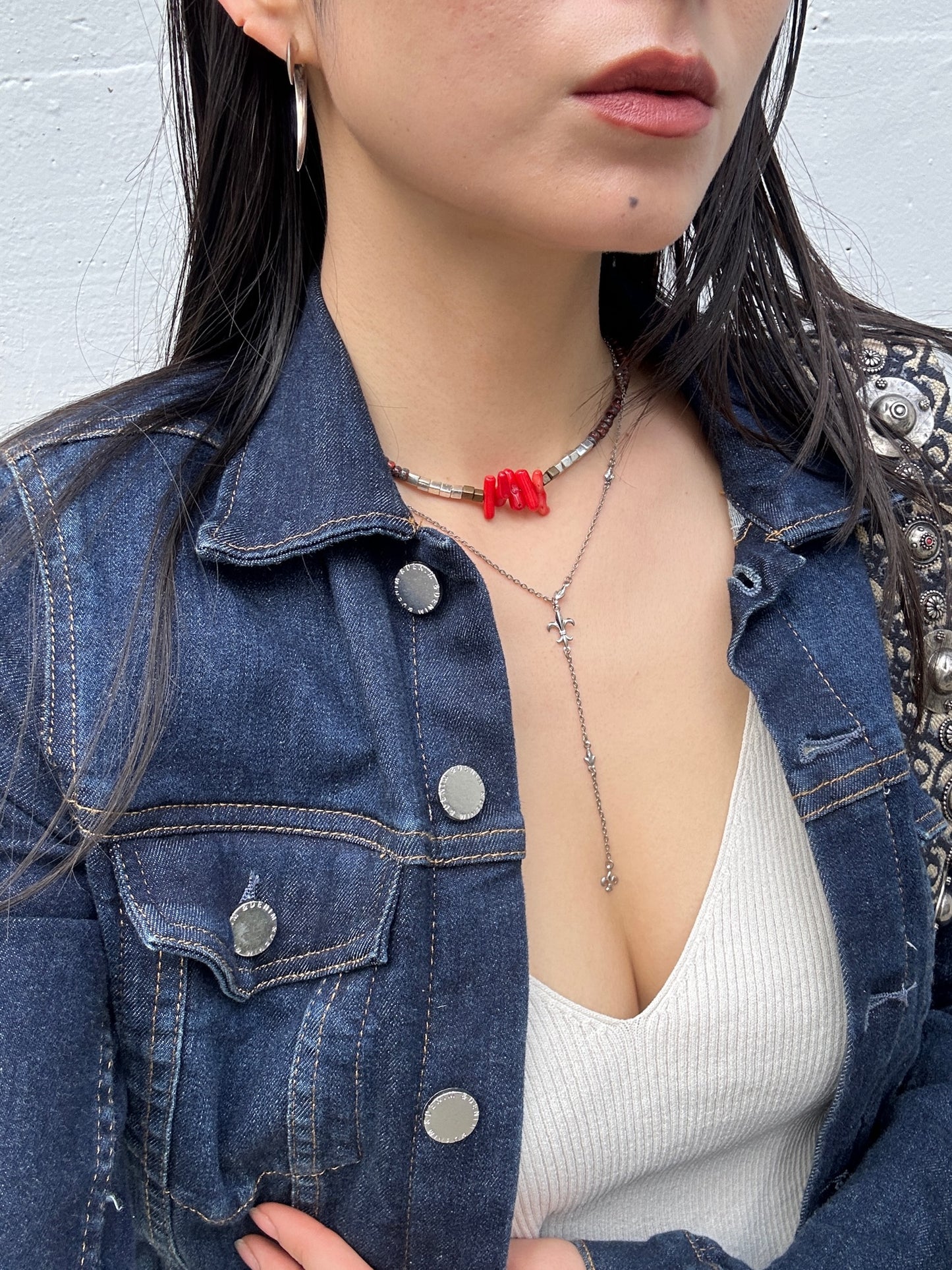 Coral necklace - Red