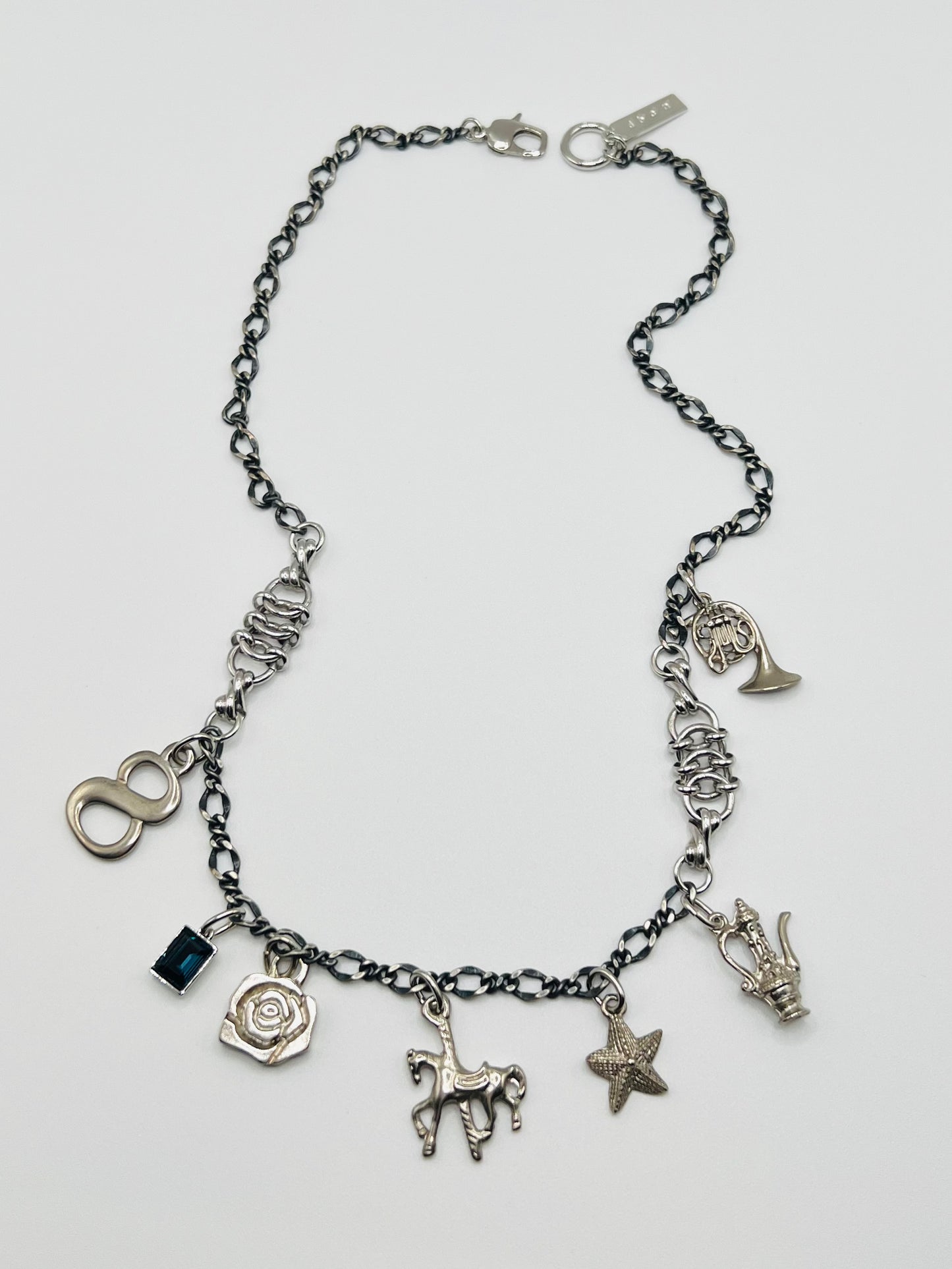 Chain charm necklace - B