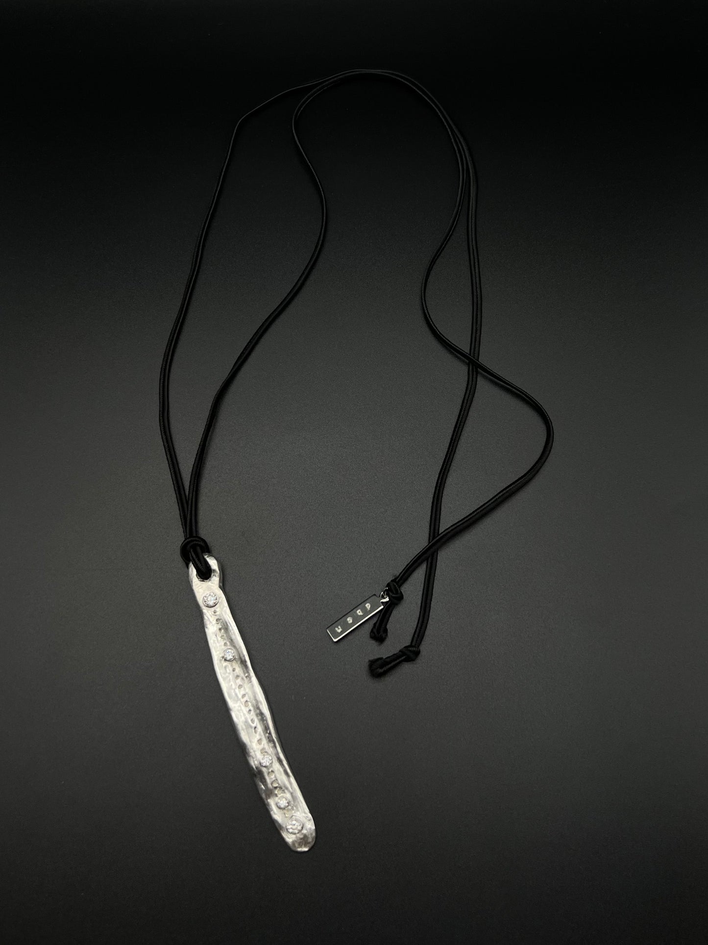Stick cord necklace - silver original