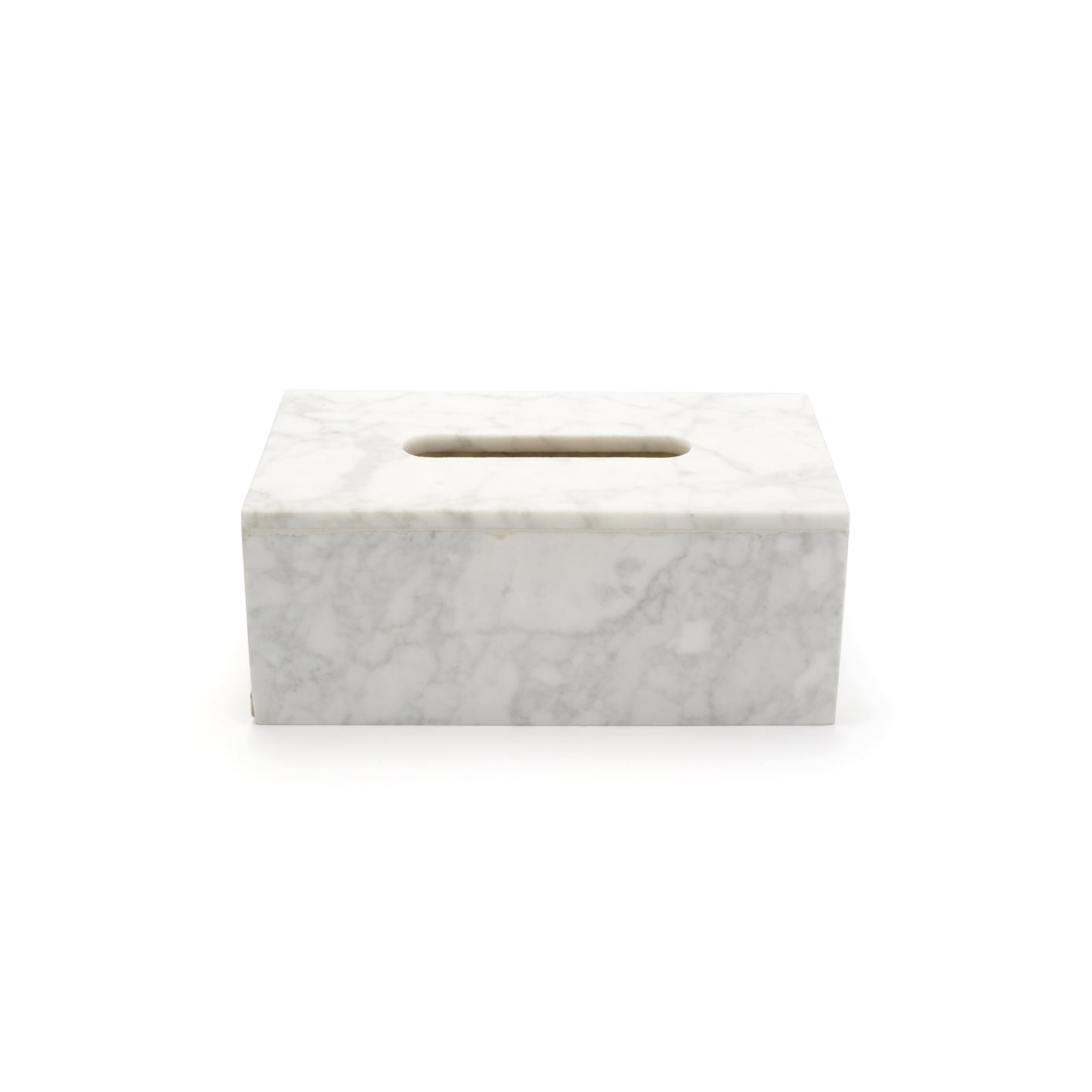 MARBLE TISSUE BOX - White