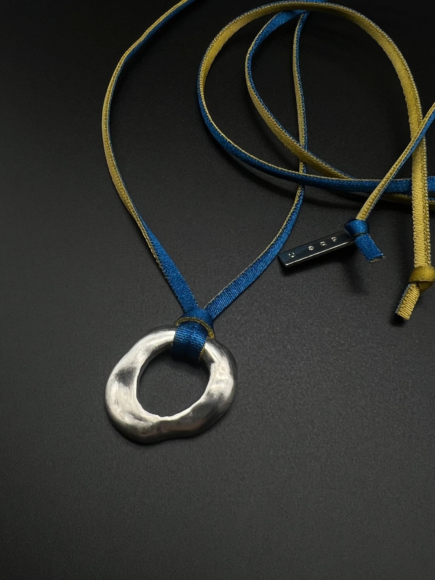 CIRCLE cord necklace - silver original