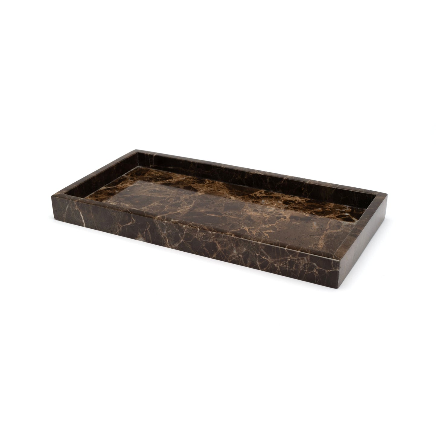 MARBLE TRAY - Brown × Large