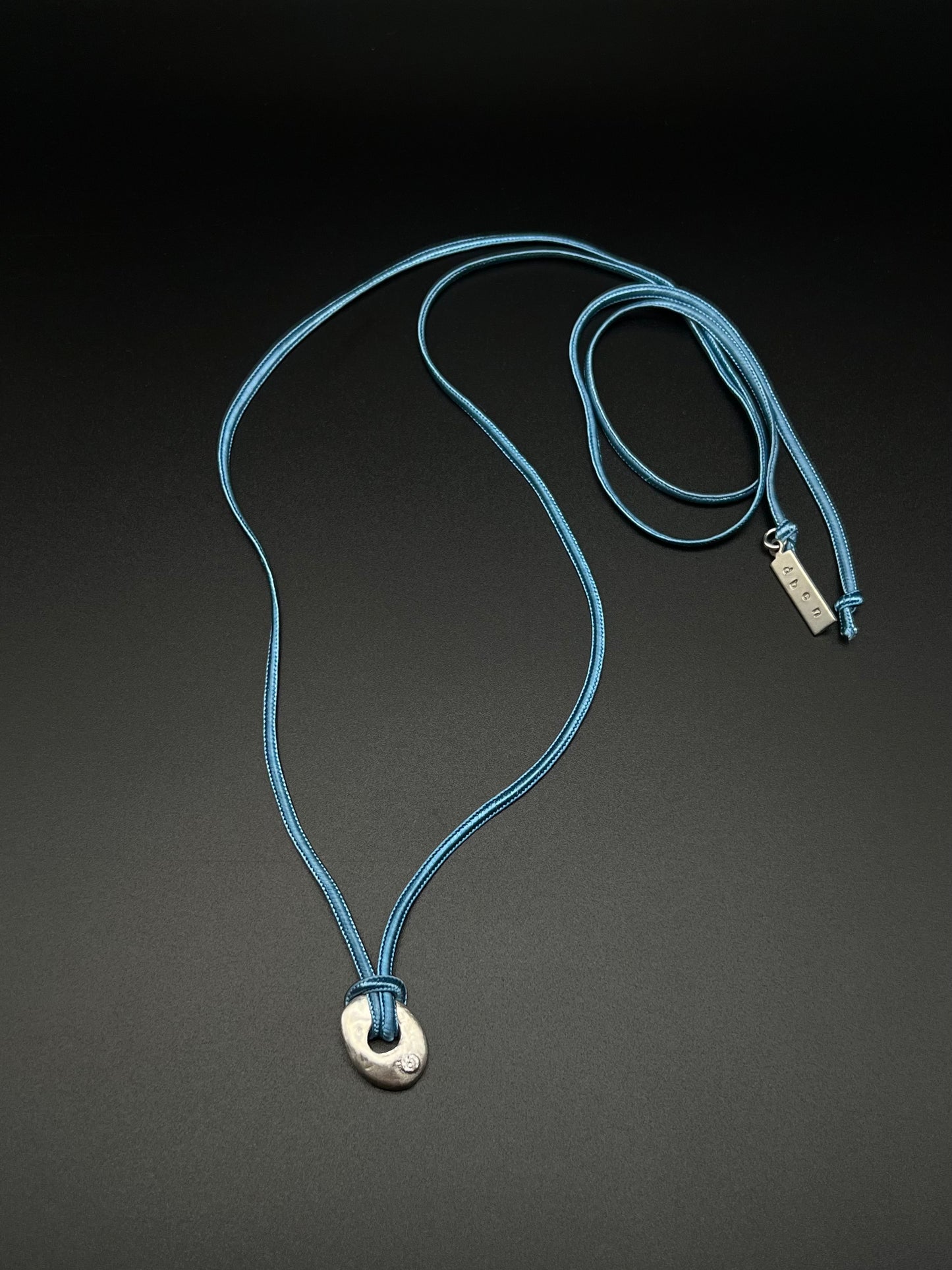 CIRCLE bijou cord necklace - silver original