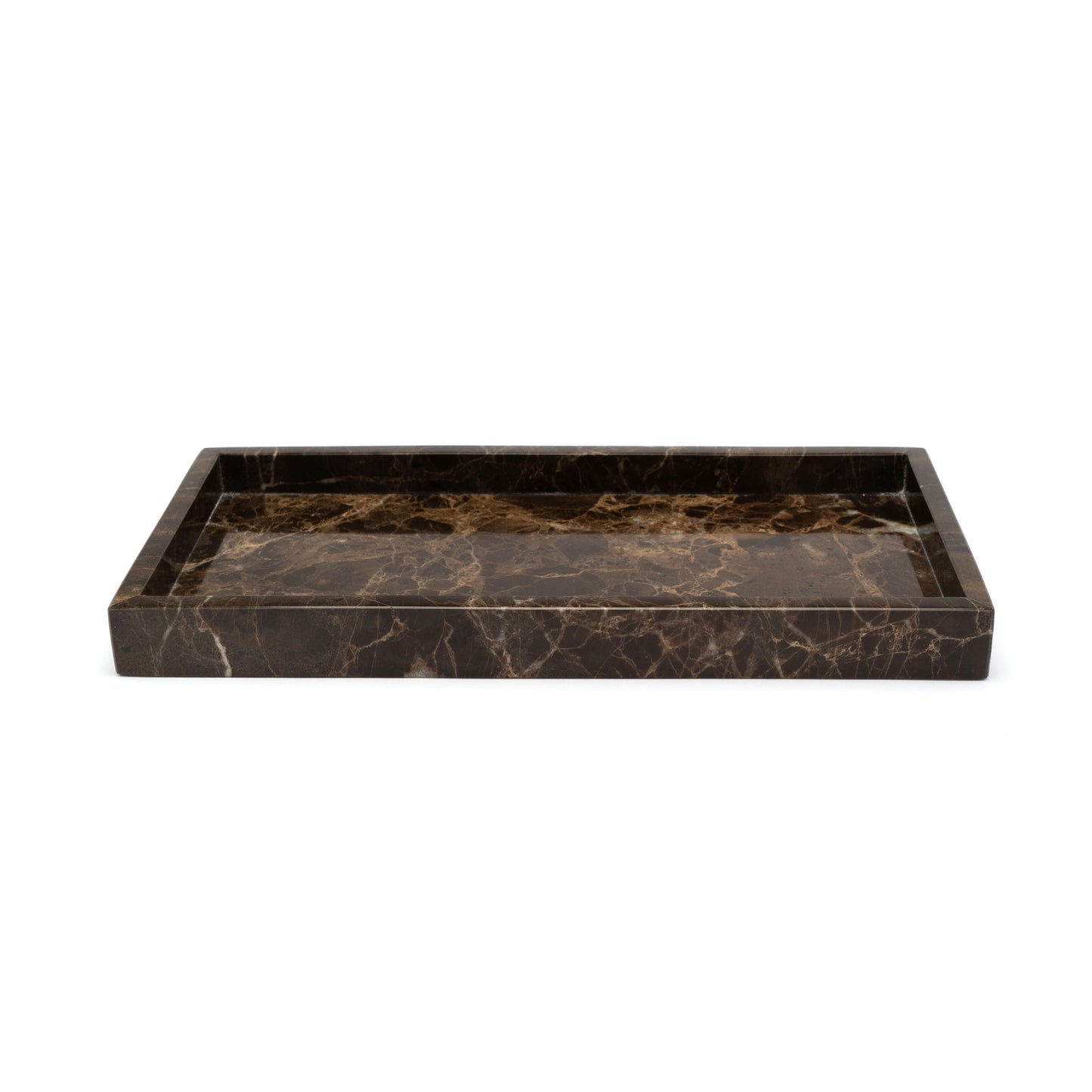 MARBLE TRAY - Brown × Large
