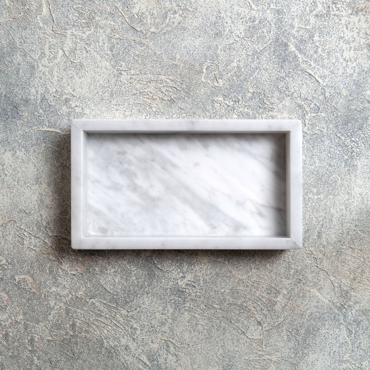 MARBLE TRAY - White × Small
