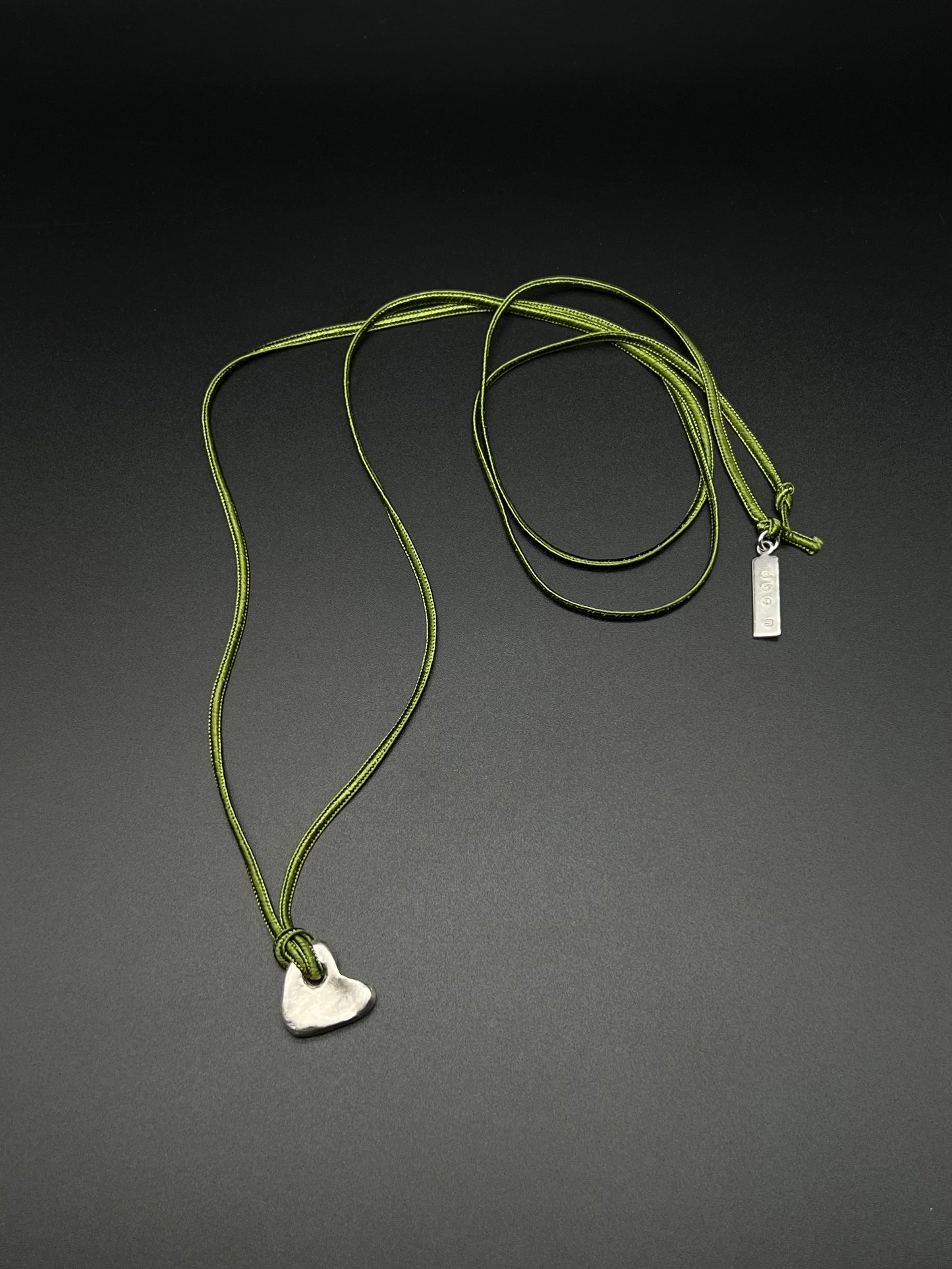 Heart cord necklace - silver original