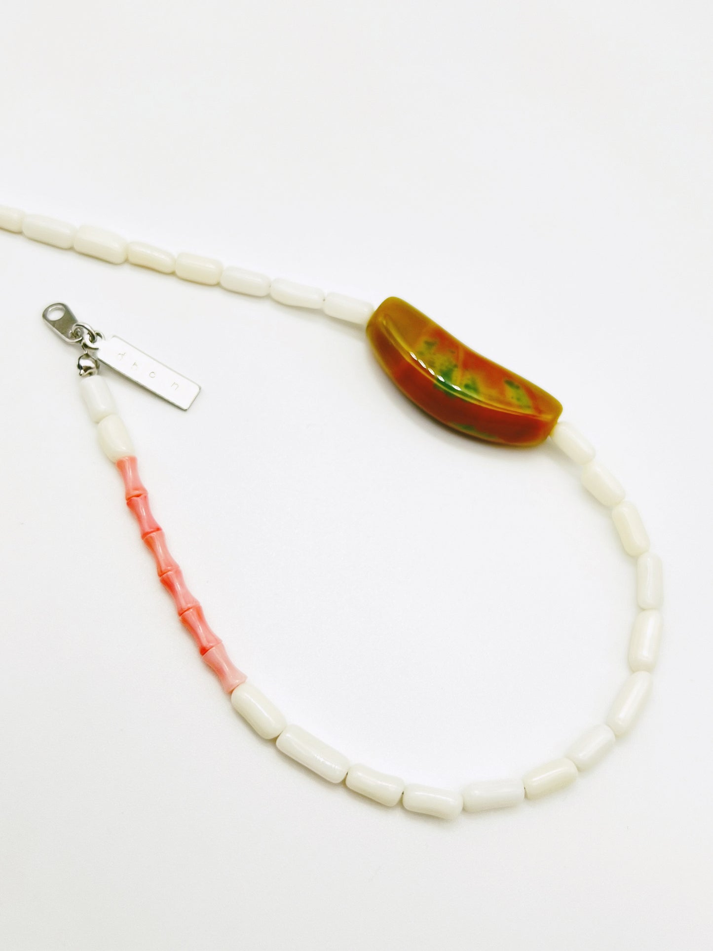 Coral motif necklace - Yellow