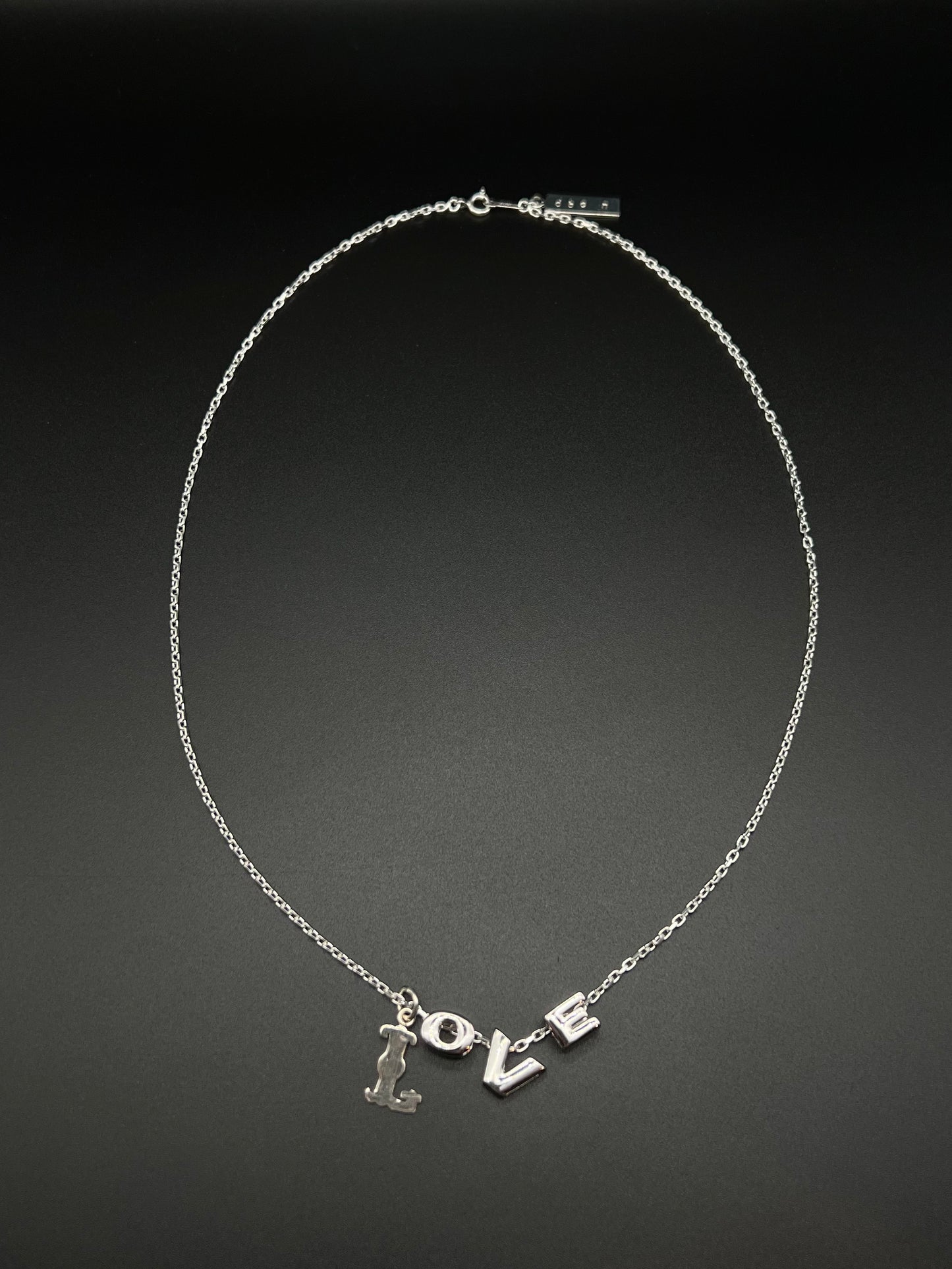 Initial "Love" necklace -silver925
