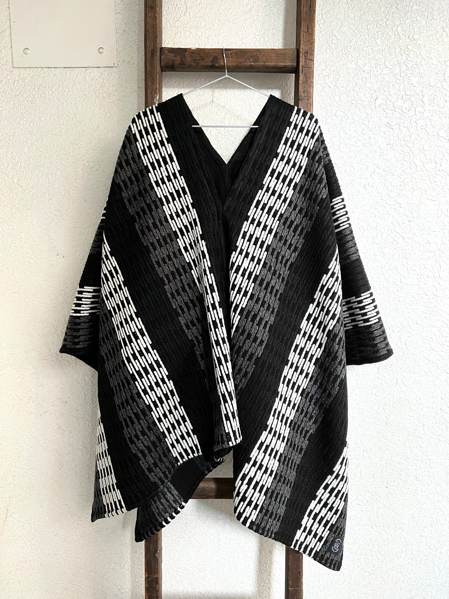 Black Multi stripe scarf - large