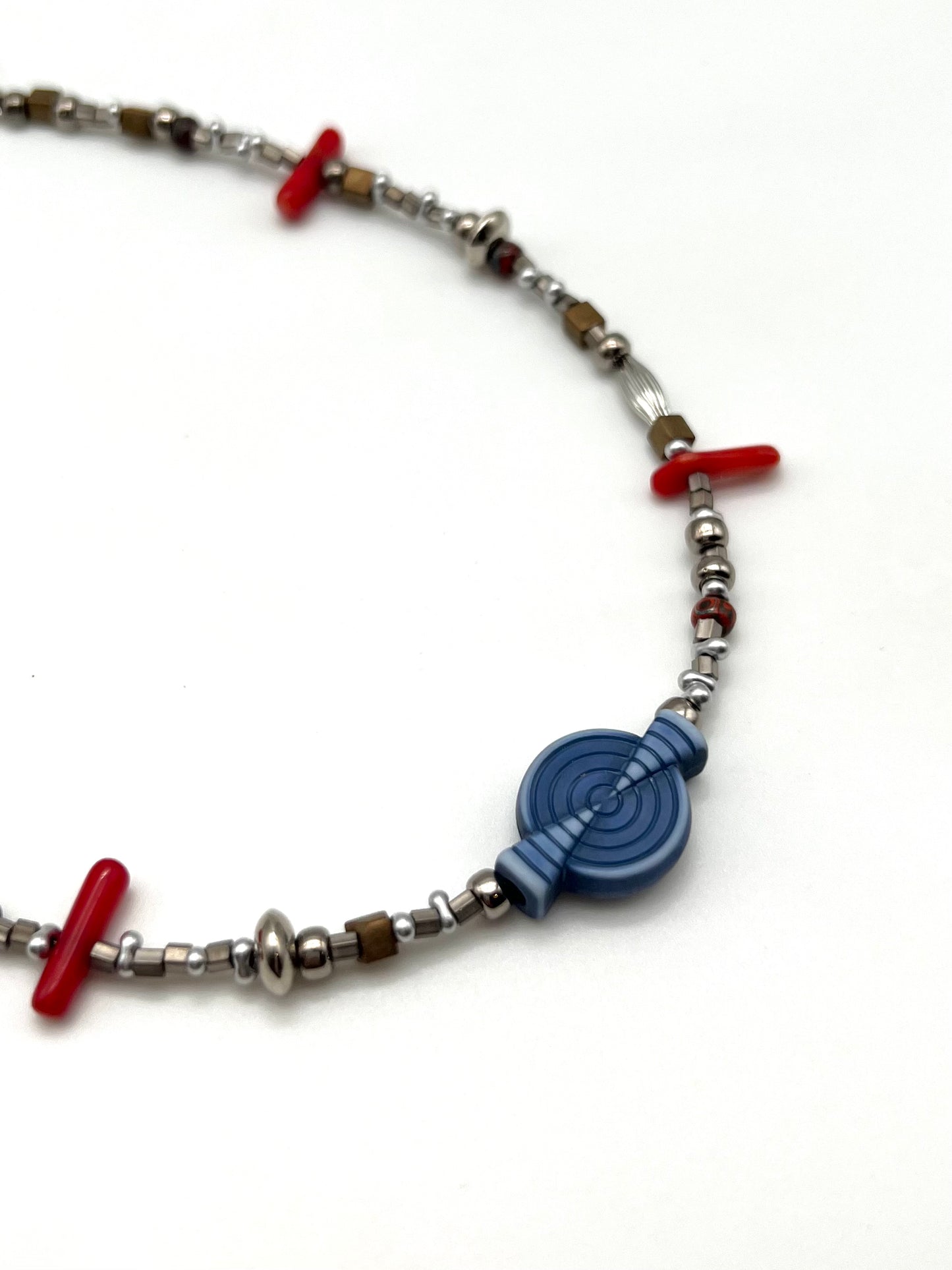 Motif necklace - Blue