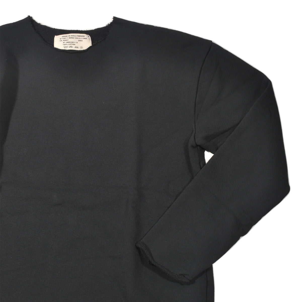 VINTAGE FRENCH TERRY RELAX FIT ALL CUT L/S[ビンテージフレンチテリー リラックスフィット オールカット長袖]BLACK