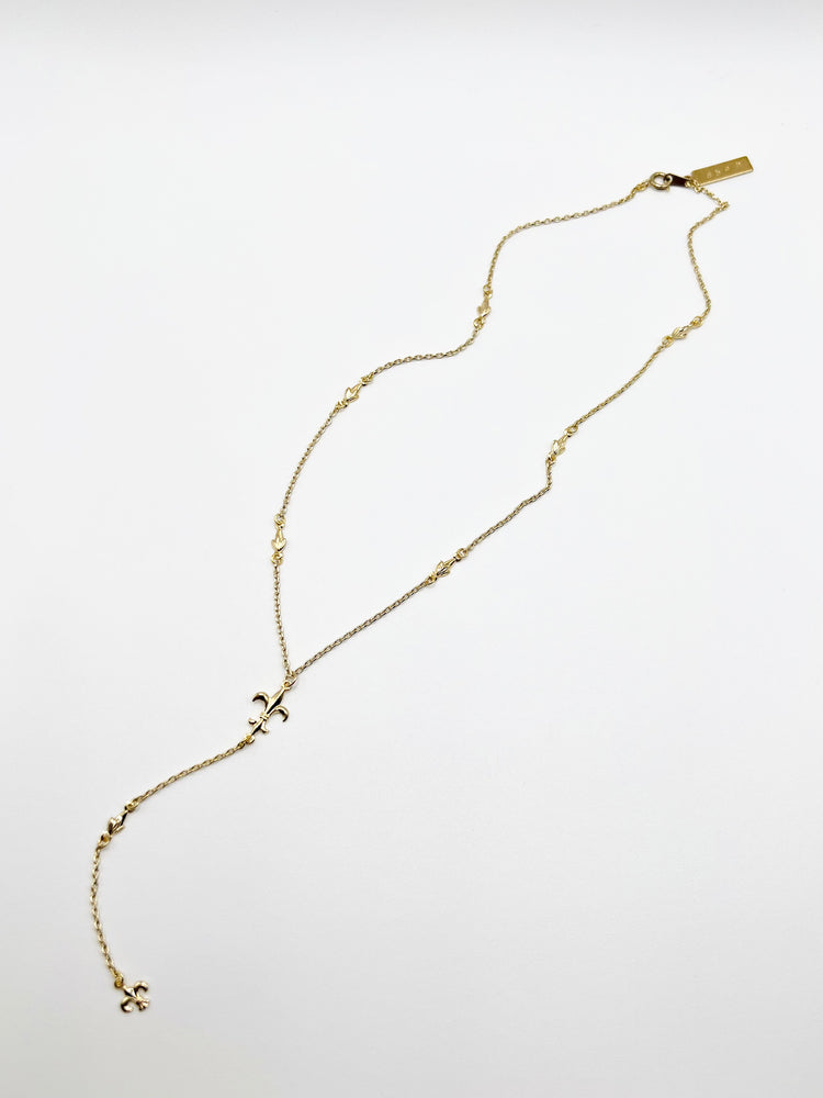 NW lily motif necklace - Gold