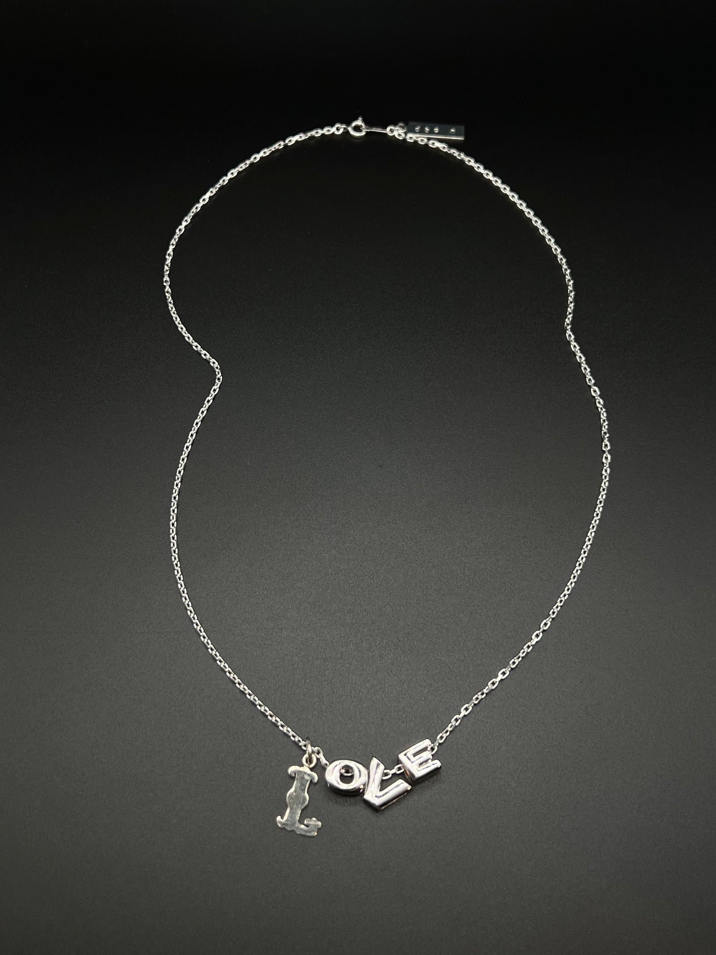 Initial "Love" necklace -silver925