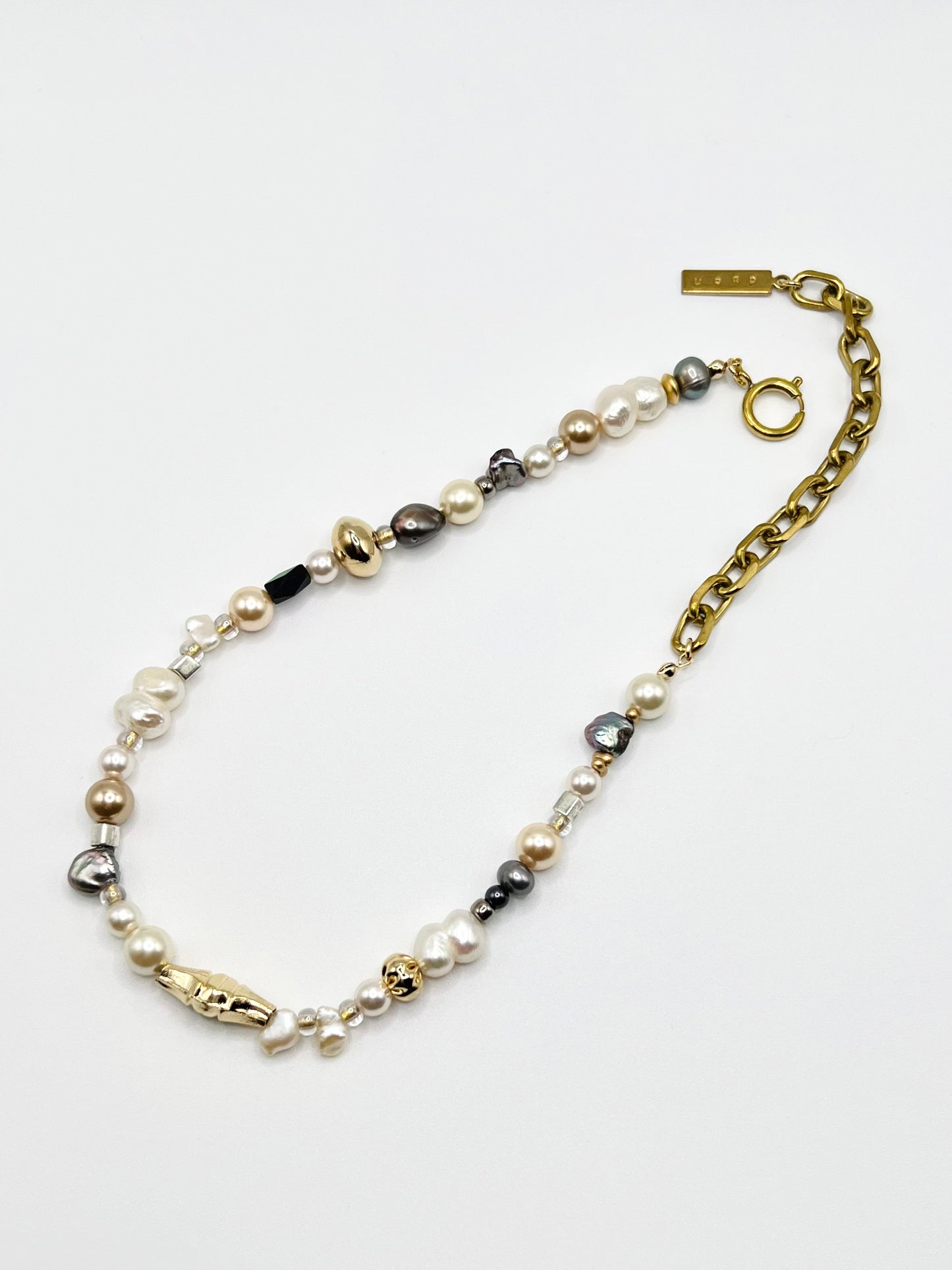 99 Pearl mix necklace - Gold