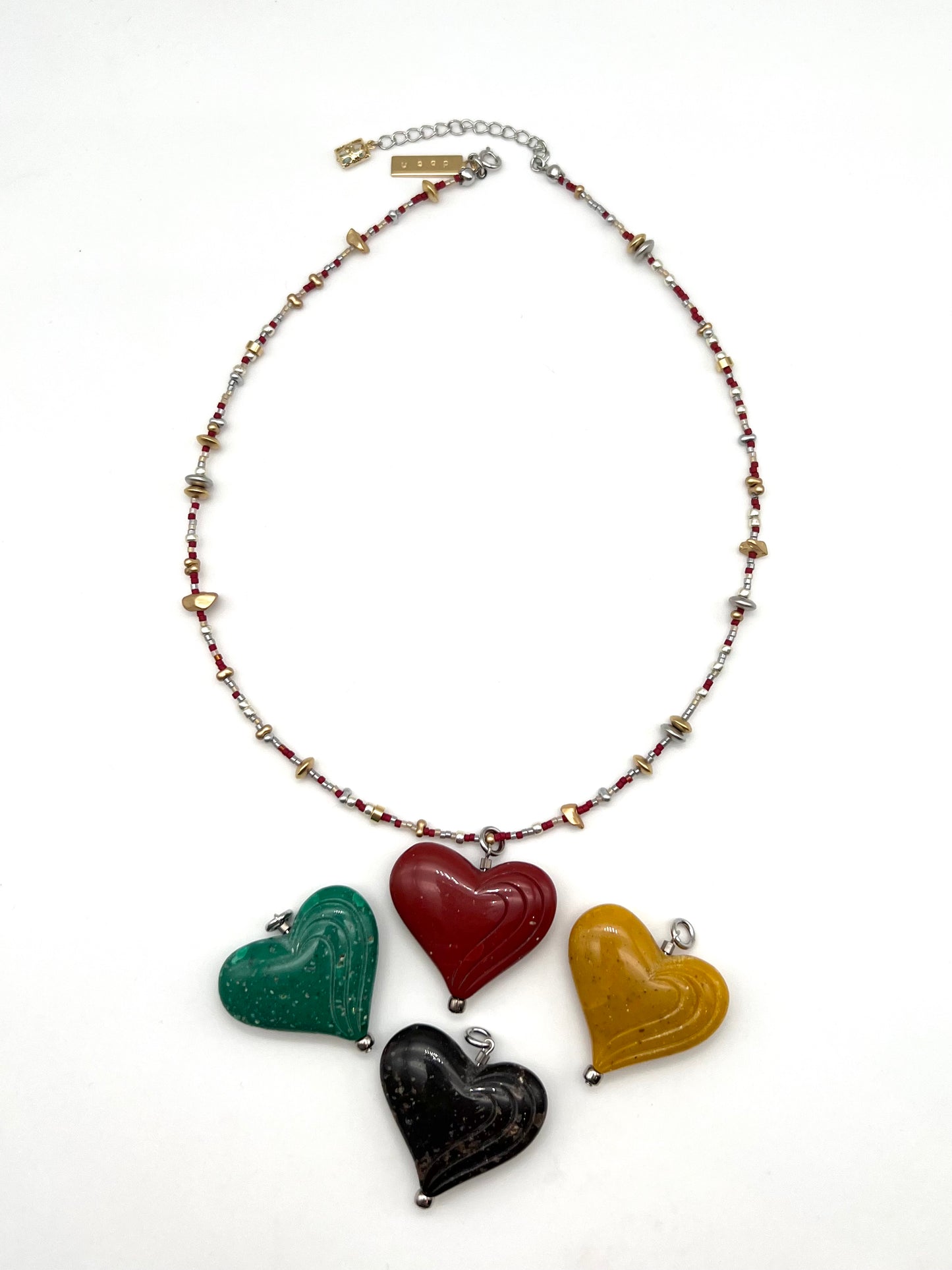 Heart beads necklace