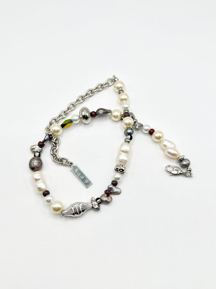 99 Pearl mix necklace - Silver