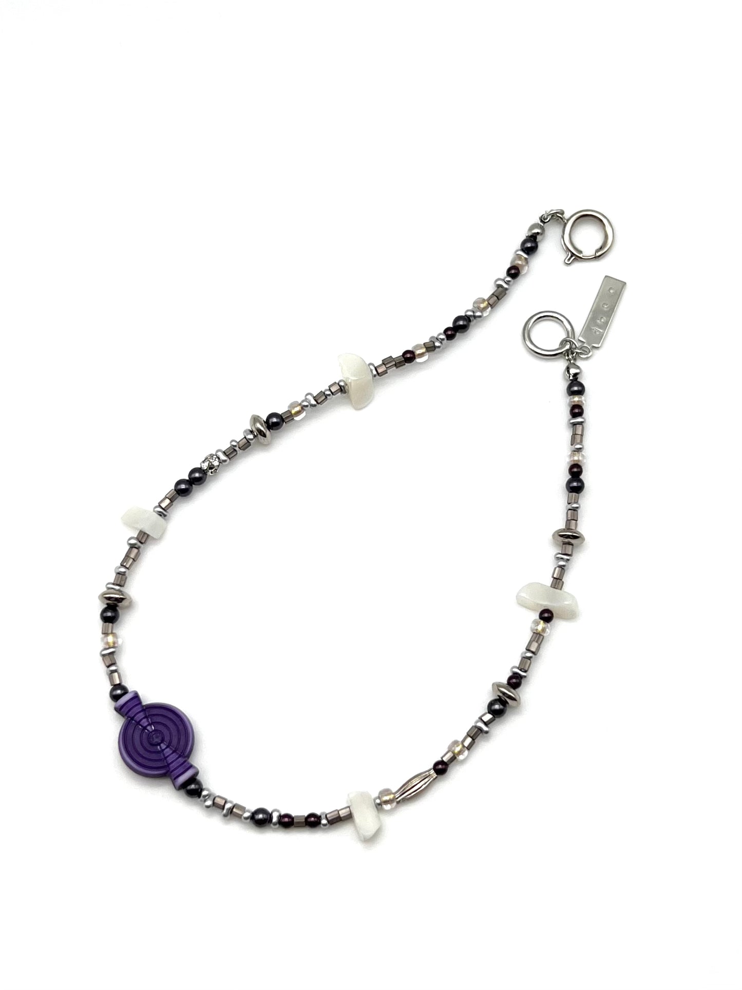 Motif necklace - Purple