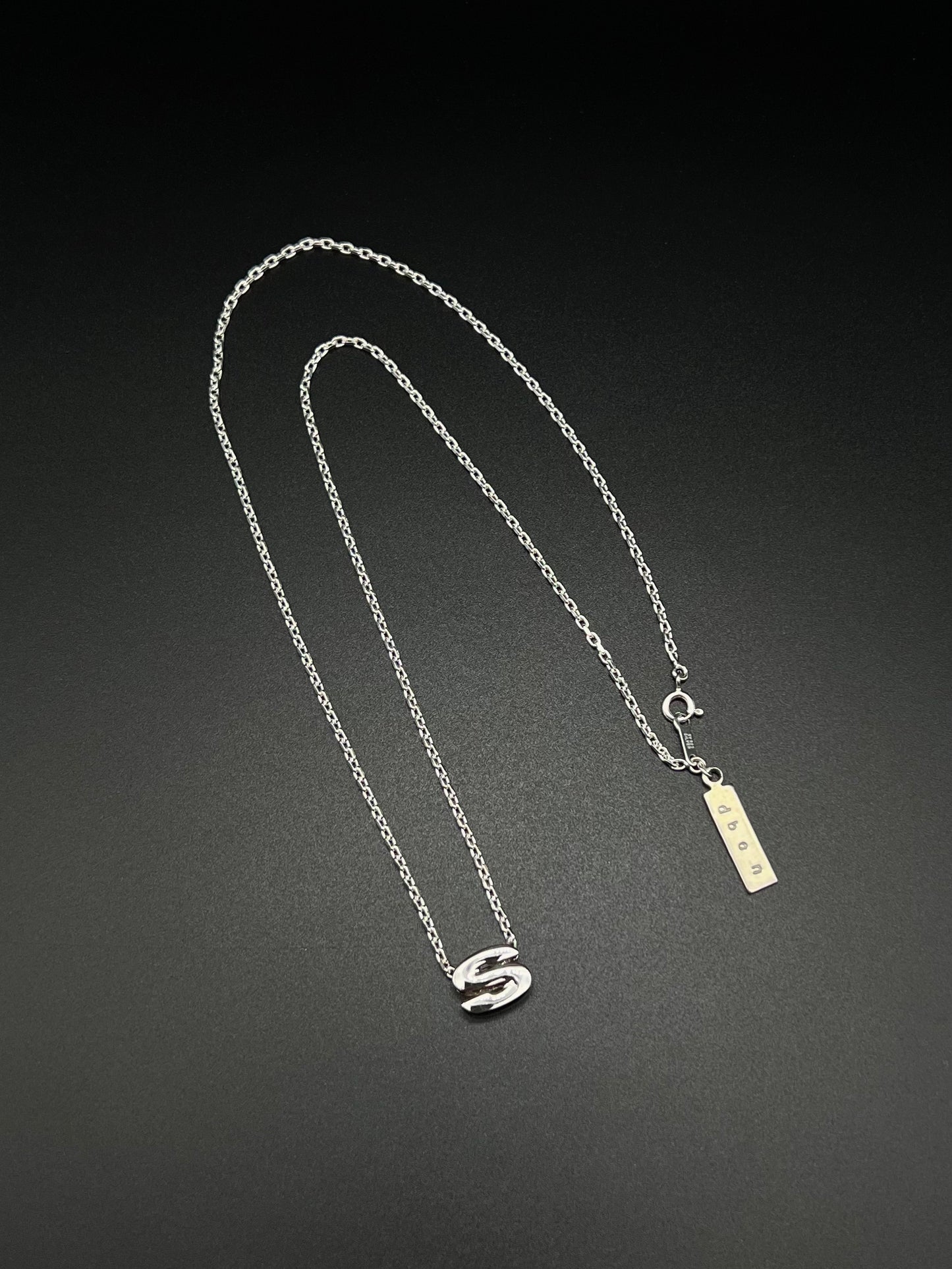 Initial "S" necklace -silver925