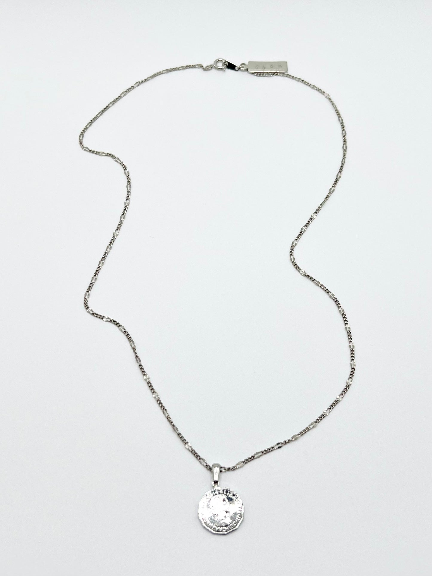 NW coin motif necklace - Silver