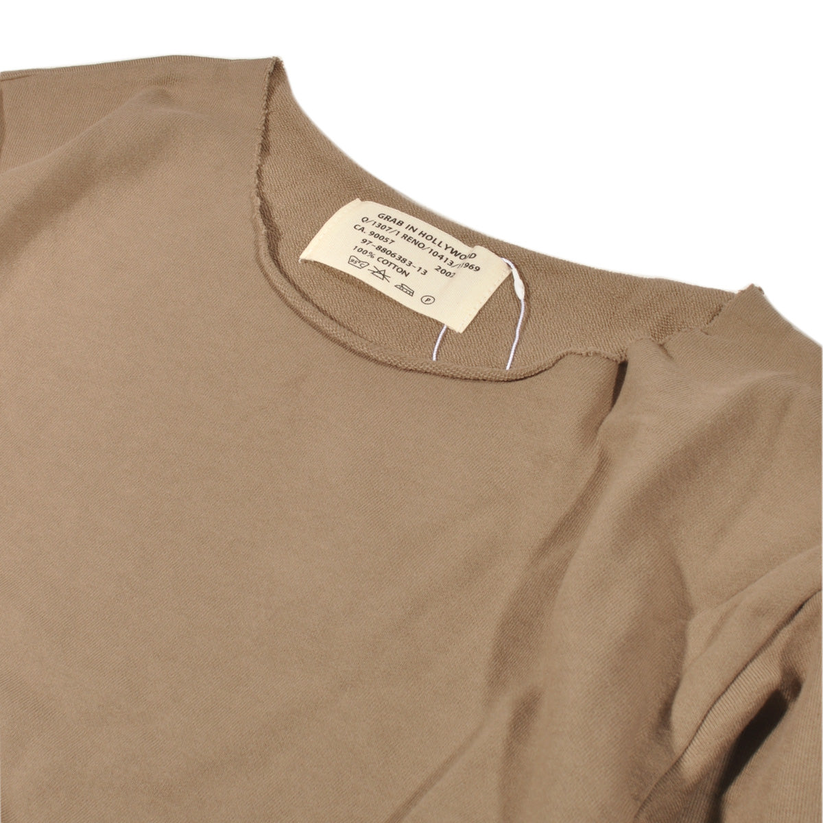 FRENCH-TERRY-ALL-CUT L/S T-SHIRT[フレンチテリーオールカット長袖Tシャツ]DK BEIGE