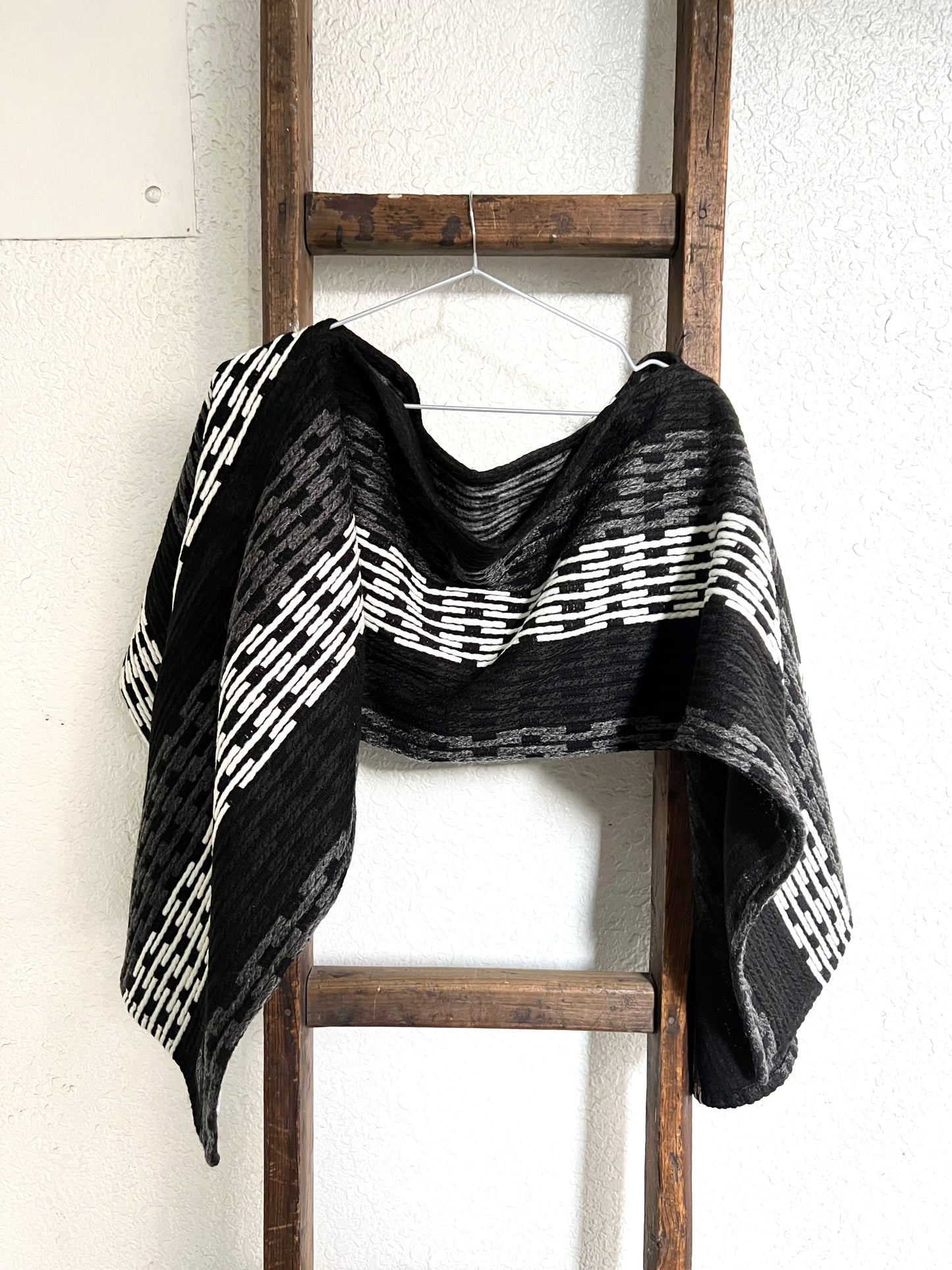 Black Multi stripe scarf - small