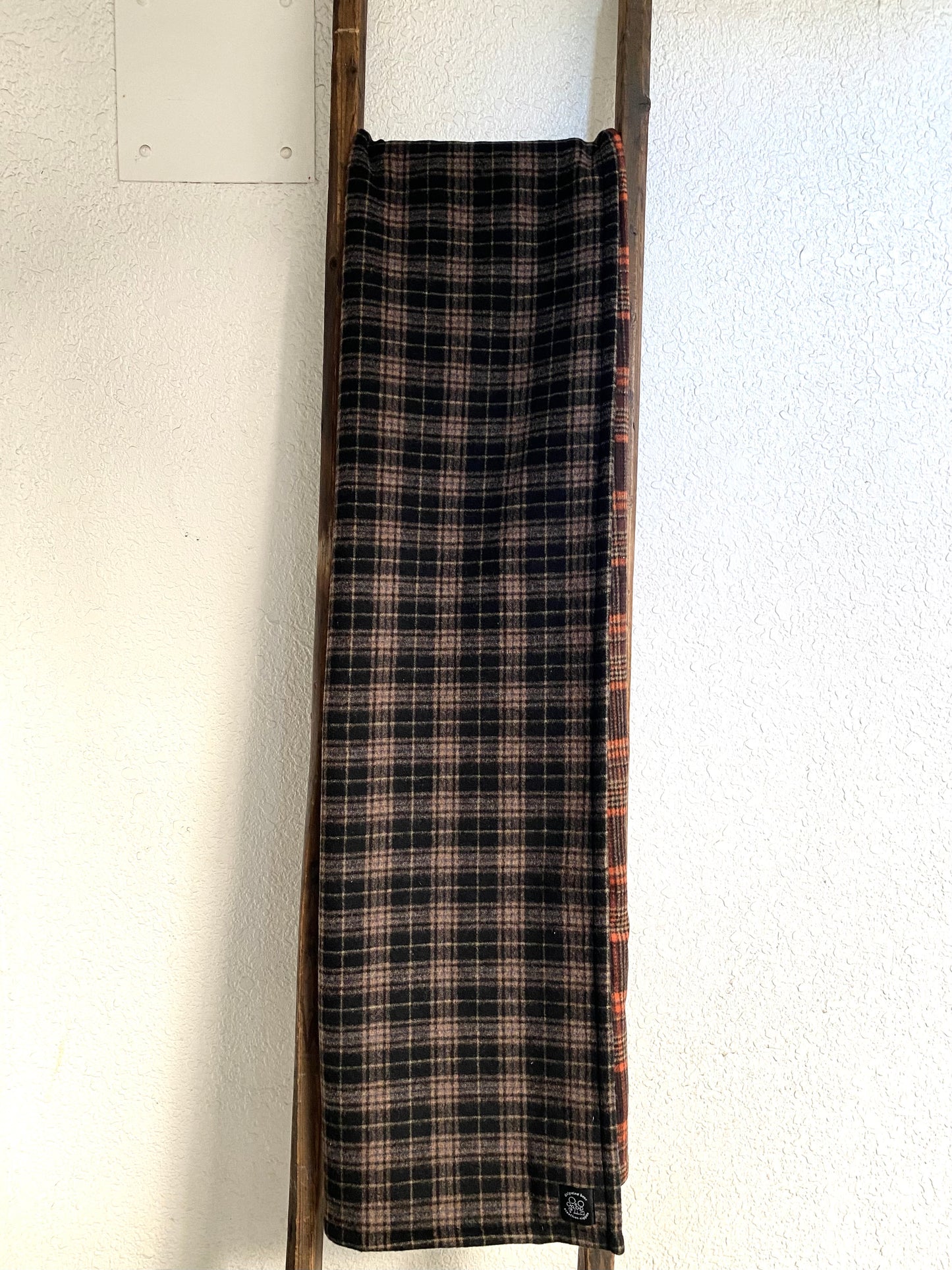 Check double/F combination scarf - large