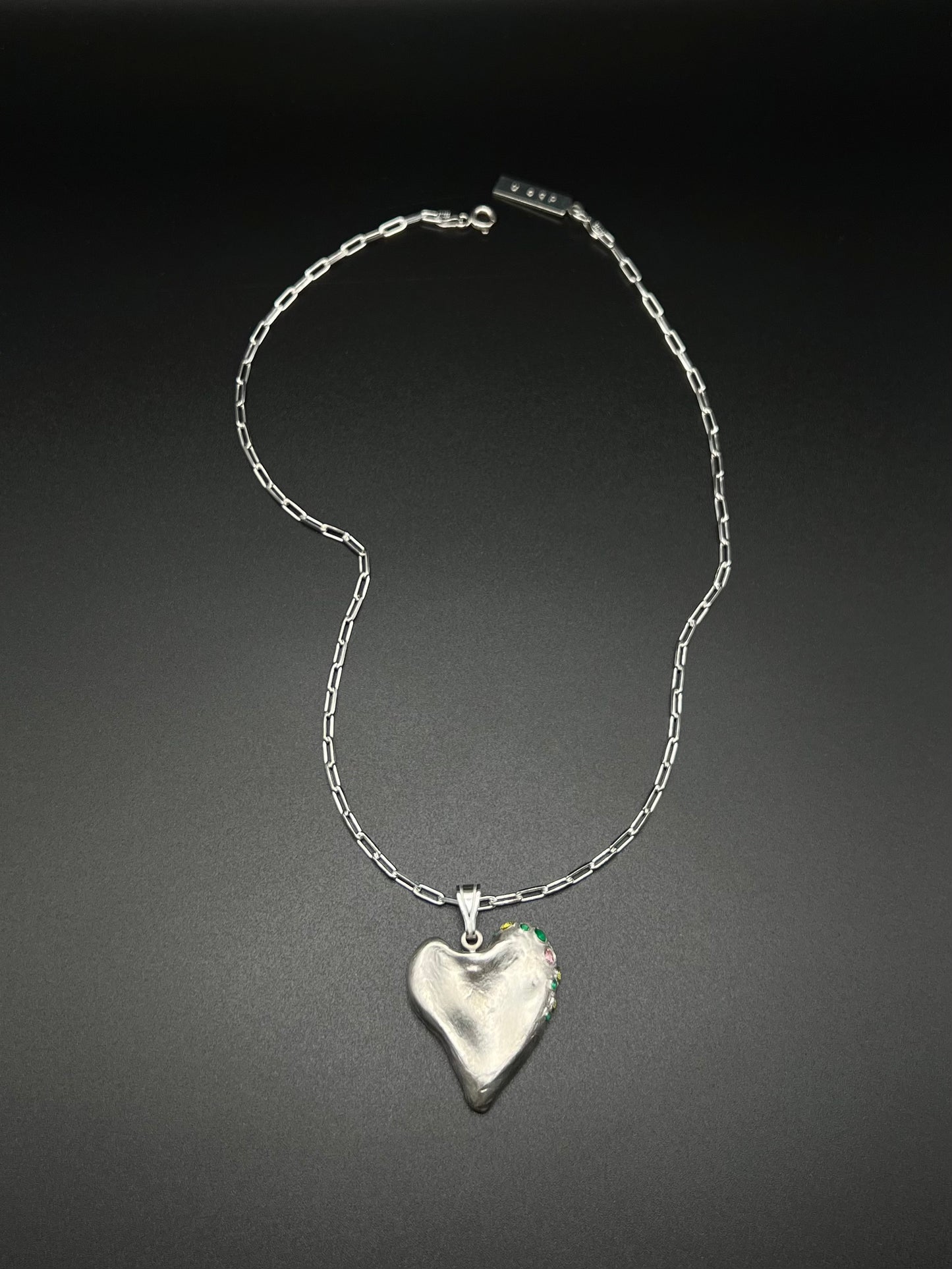 Heart bijou necklace S -silver original