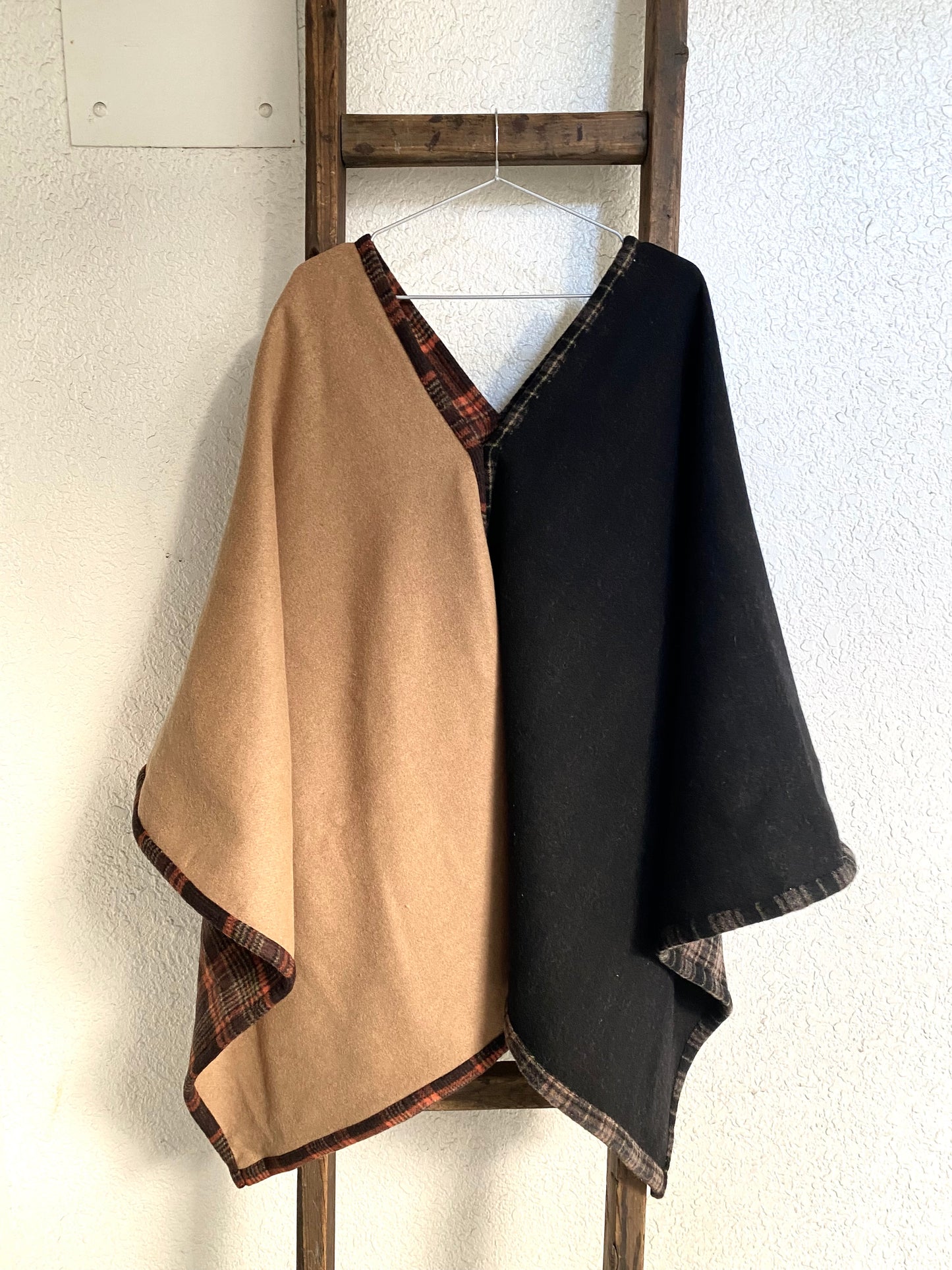 Check double/F combination scarf - large