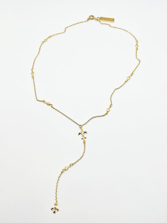 NW lily motif necklace - Gold