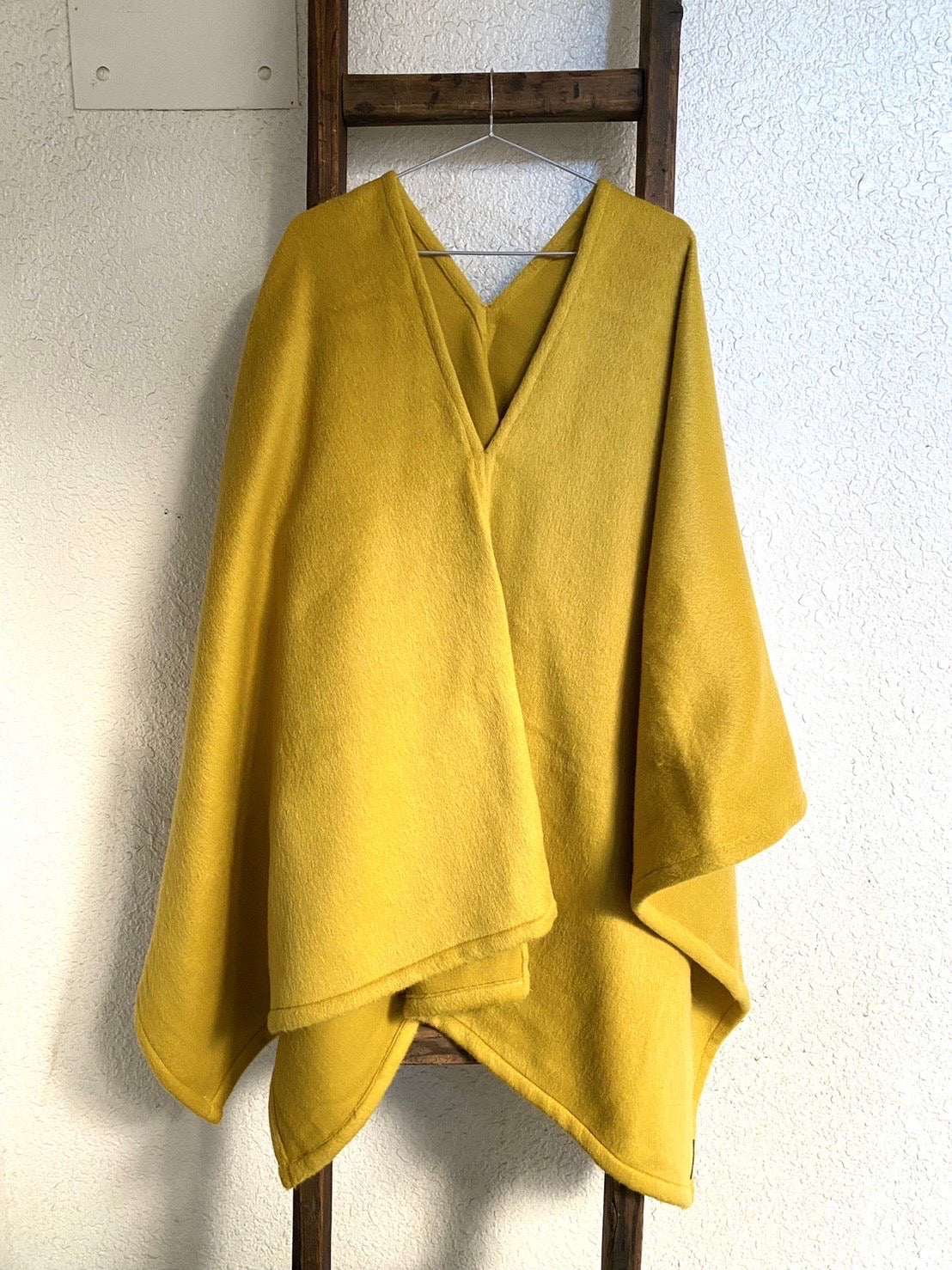 Alpaca combination scarf yellow - large