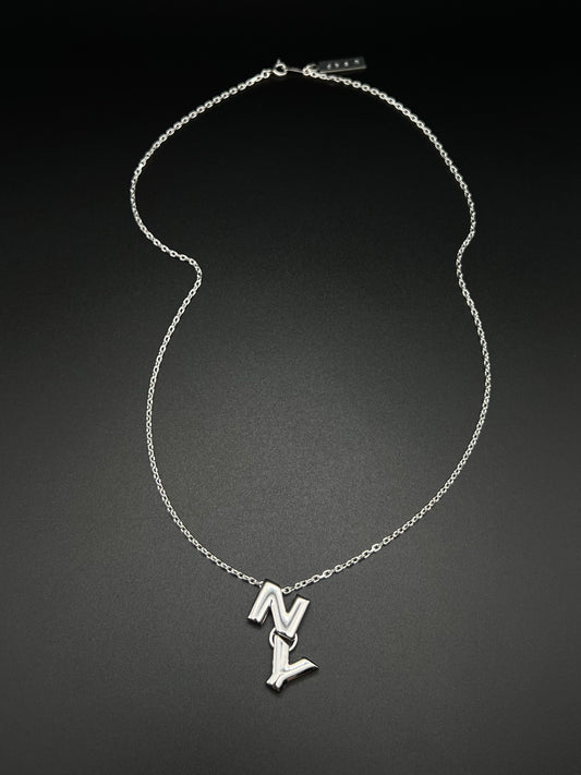 Initial "NY" necklace -silver925