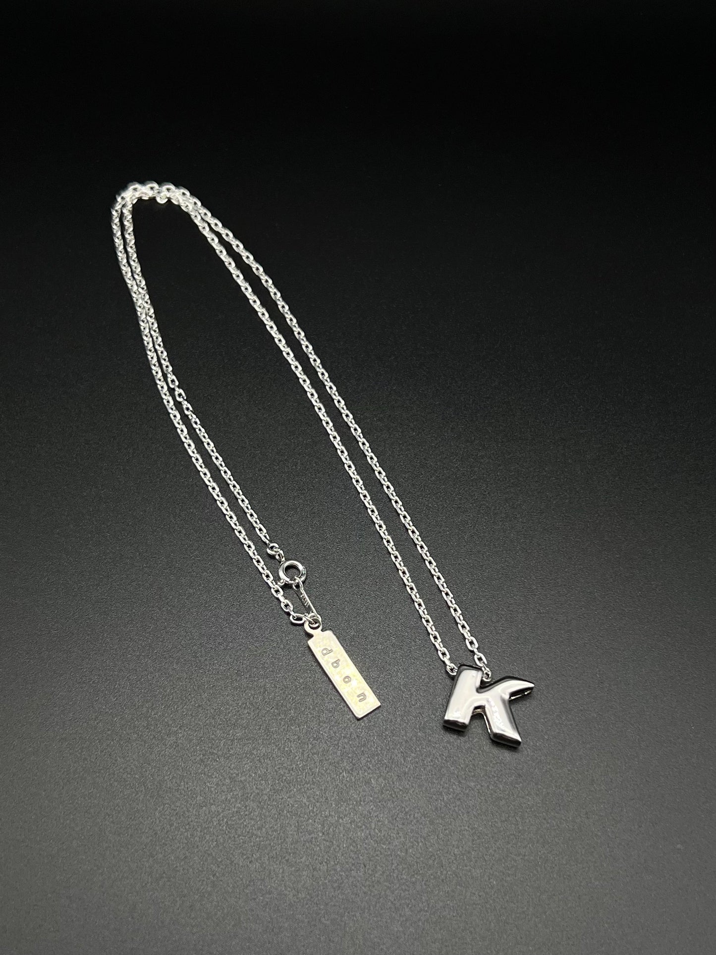 Initial "K" necklace -silver925