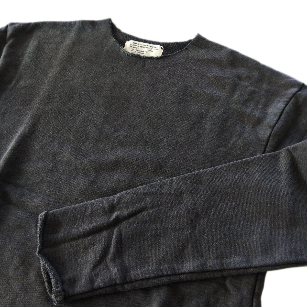 VINTAGE FRENCH TERRY RELAX FIT ALL CUT L/S[ビンテージフレンチテリー リラックスフィット オールカット長袖]PIG BLK