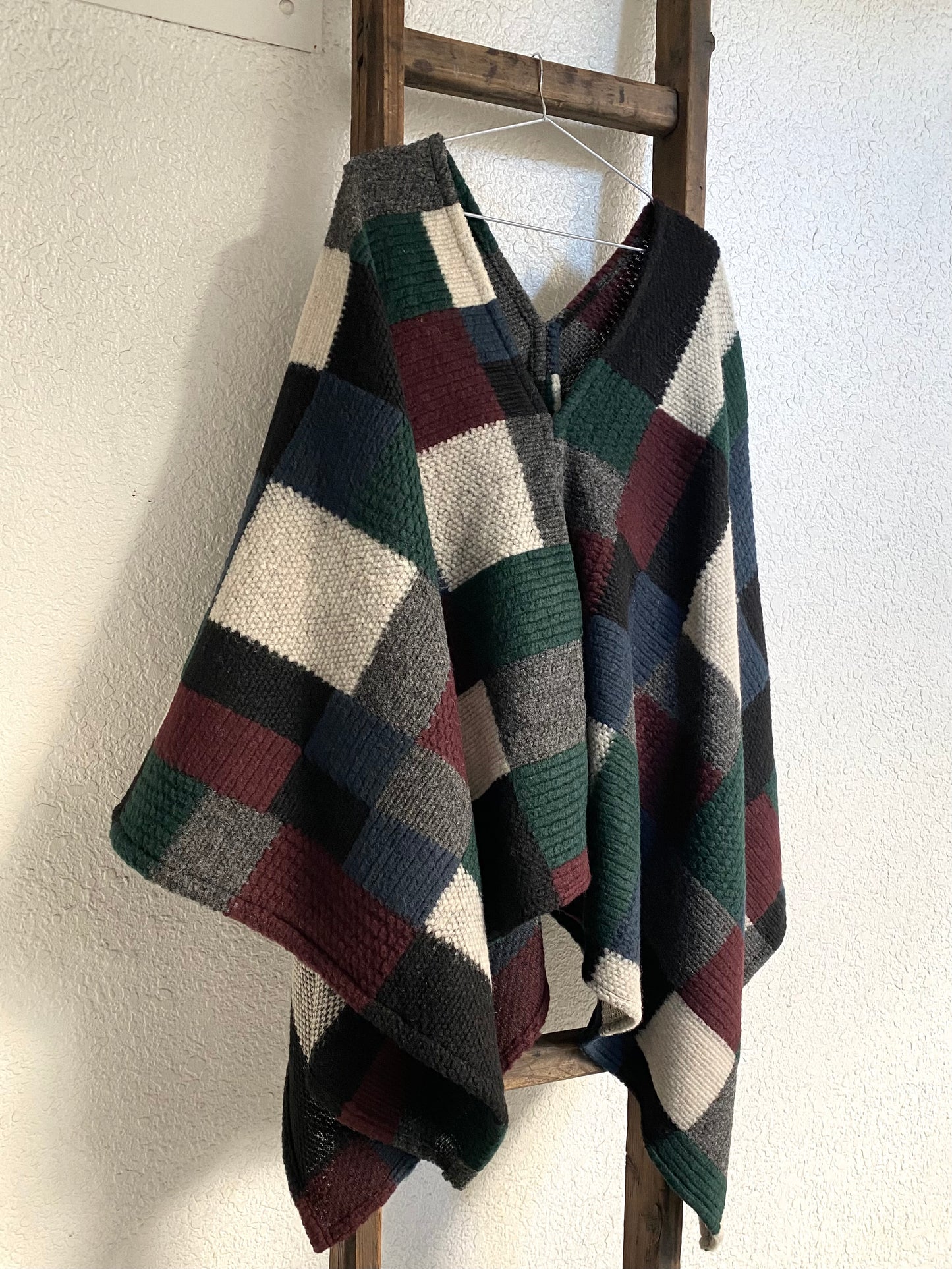 block check scarf - large