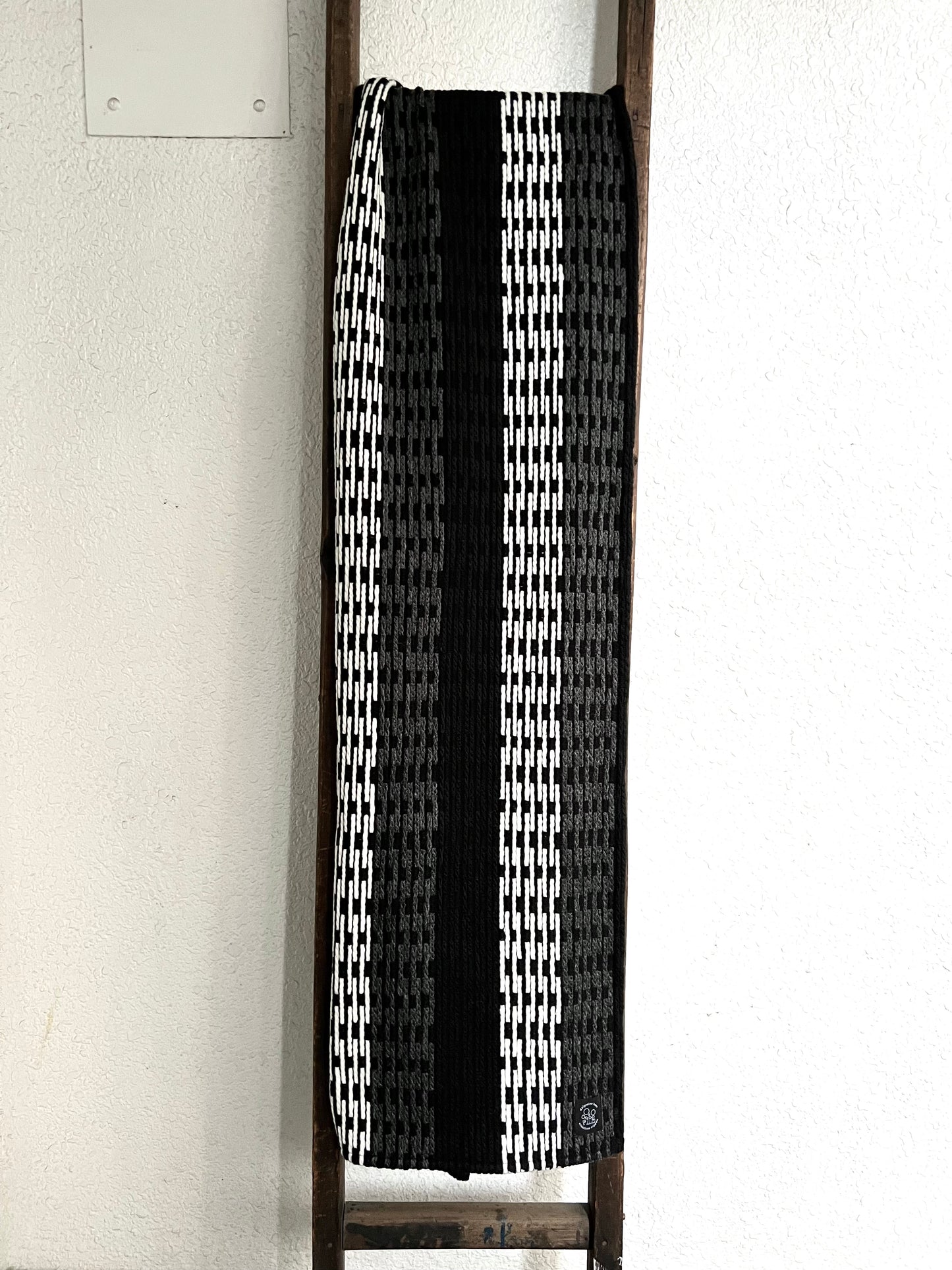 Black Multi stripe scarf - large
